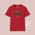 Rottweiler Patriotic Dog Trio T-Shirt — 'Red, White & Woof' Cute America Graphic Tee
