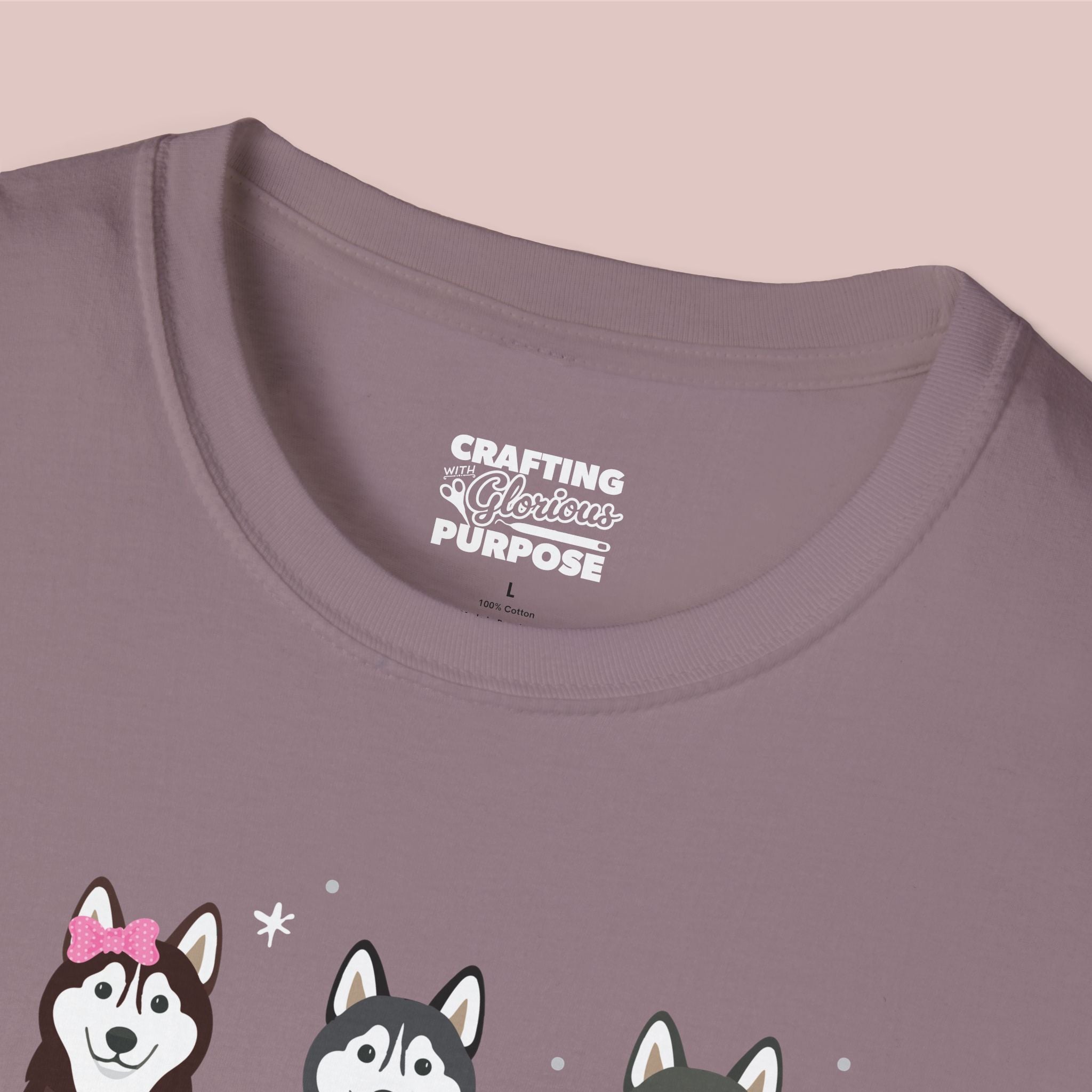 I Woof You Cute Husky Trio Dog Tee — Valentine's T-Shirt