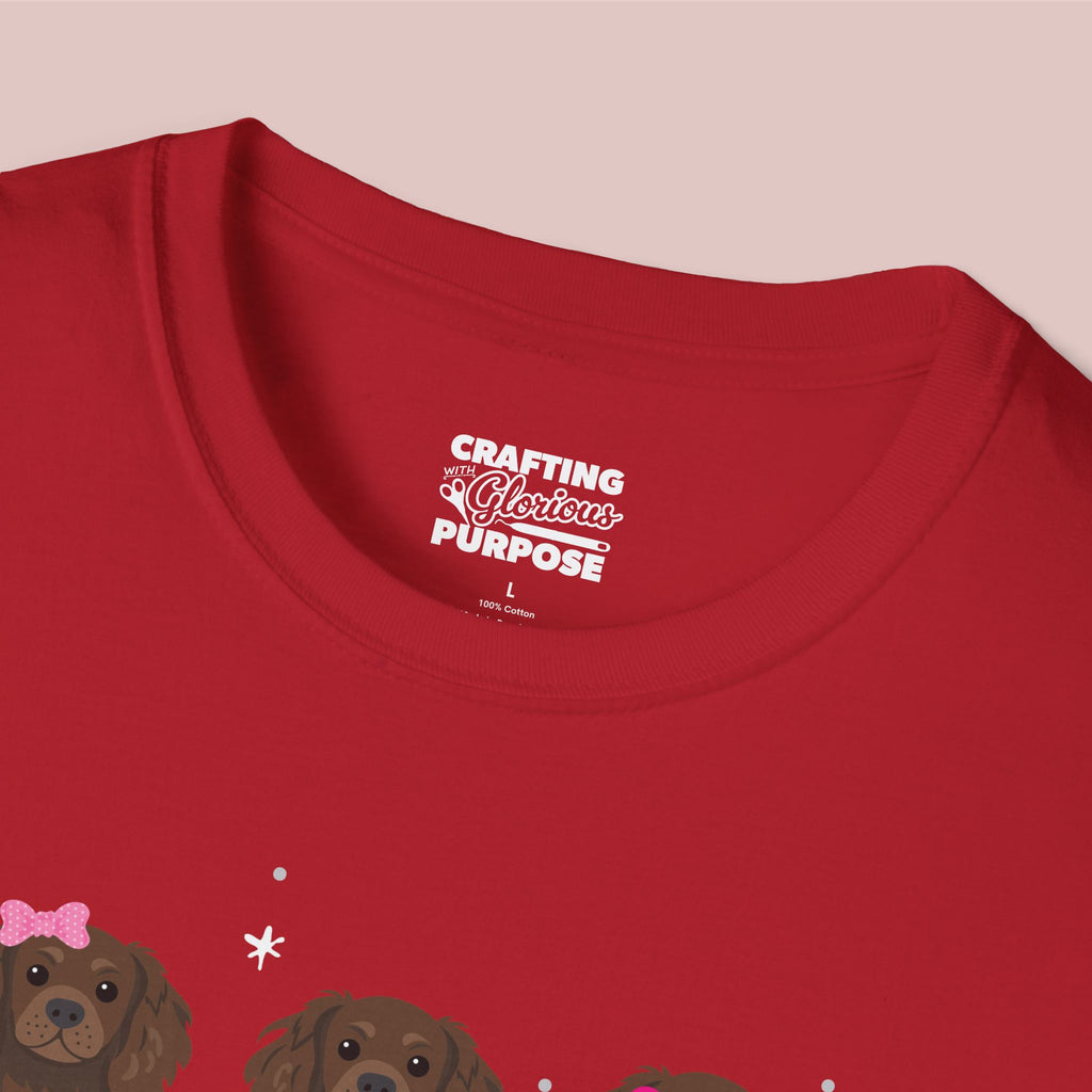 I Woof You Cute Boykin Spaniel Trio Dog Tee — Valentine's T-Shirt