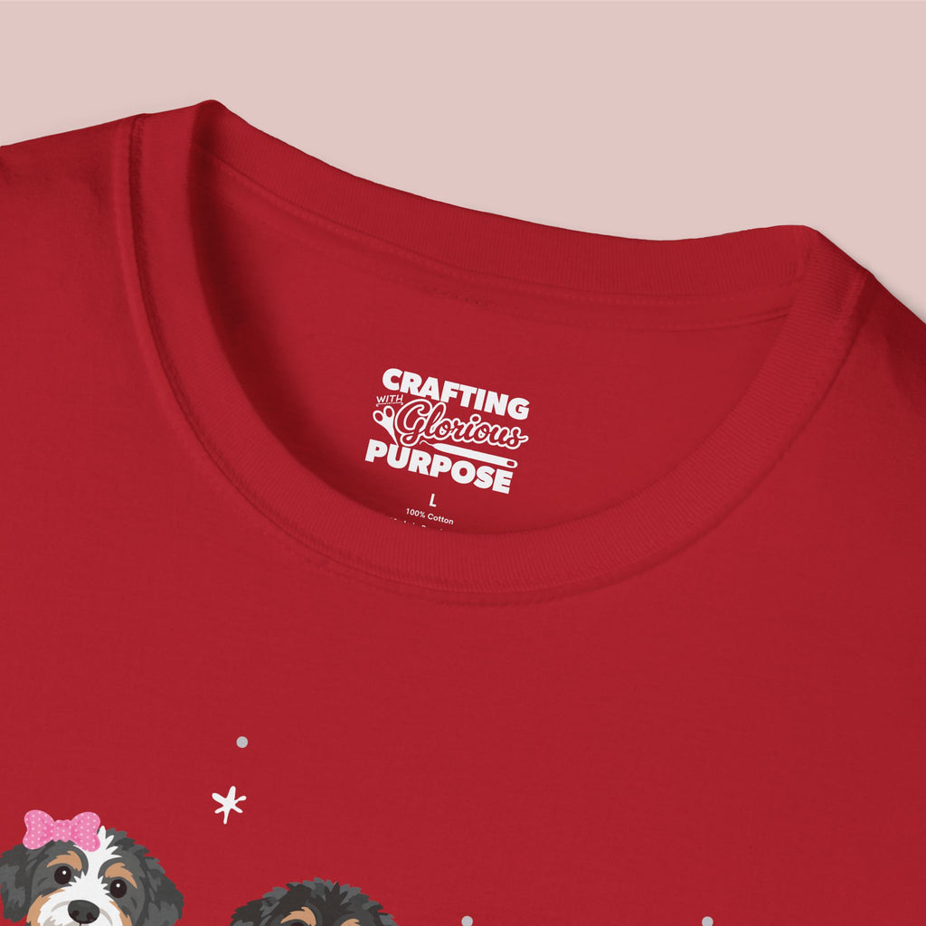 I Woof You Cute Aussiedoodle Trio Dog Tee — Valentine's T-Shirt