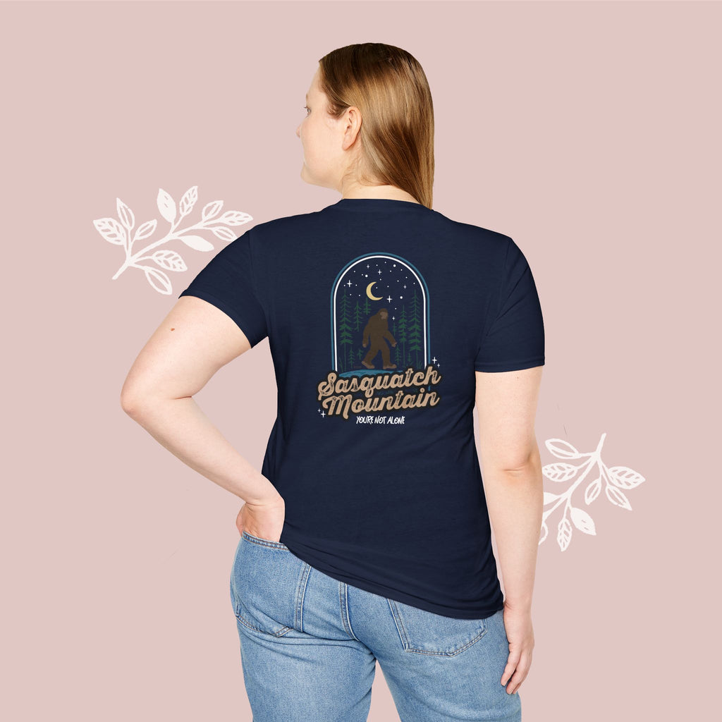 Sasquatch Mountain — "Sasquatch Mountain: You're Not Alone" Retro Graphic T-Shirt