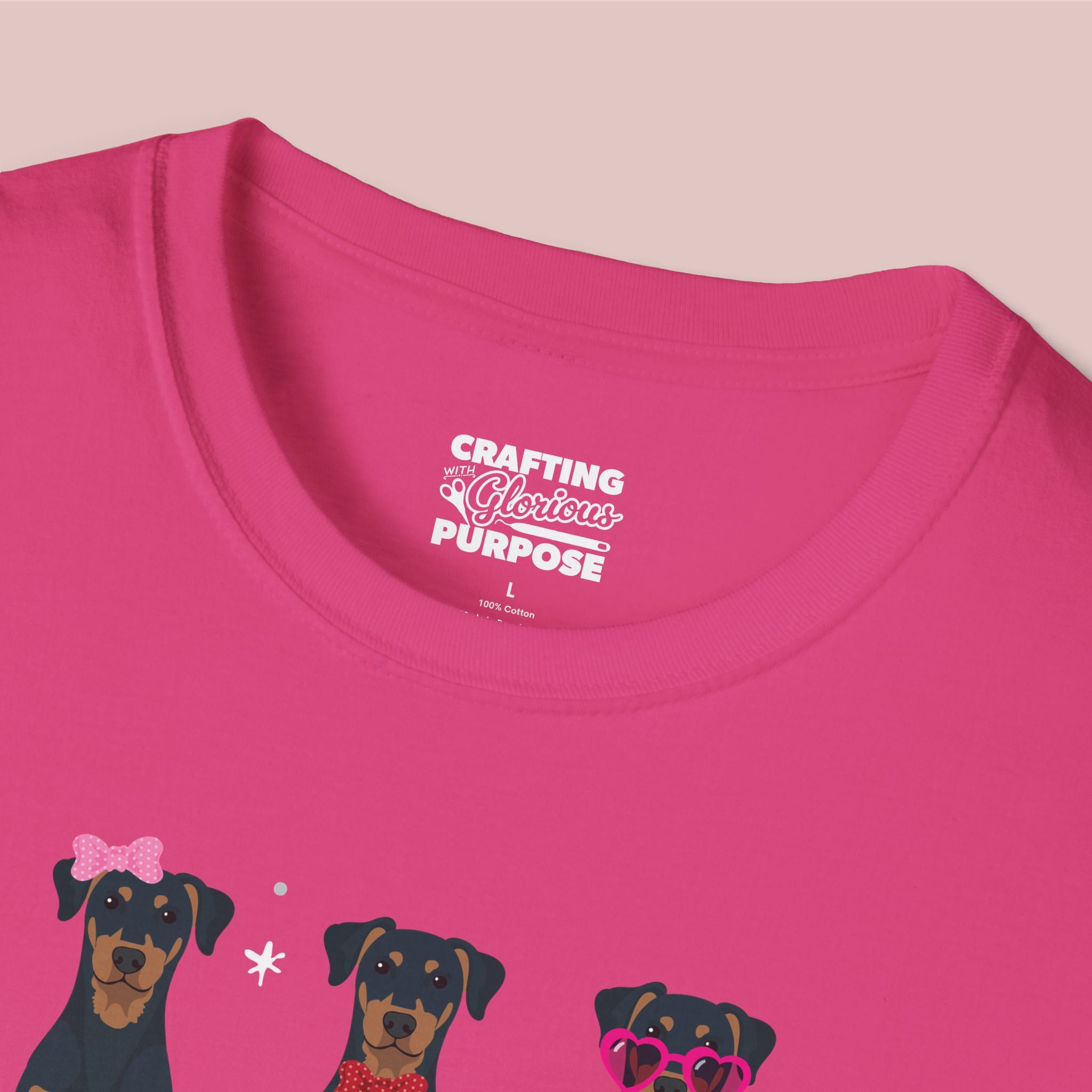 I Woof You Cute Beauceron Trio Dog Tee — Valentine's T-Shirt