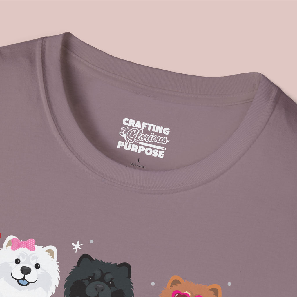 I Woof You Cute Chow Chow Trio Dog Tee — Valentine's T-Shirt