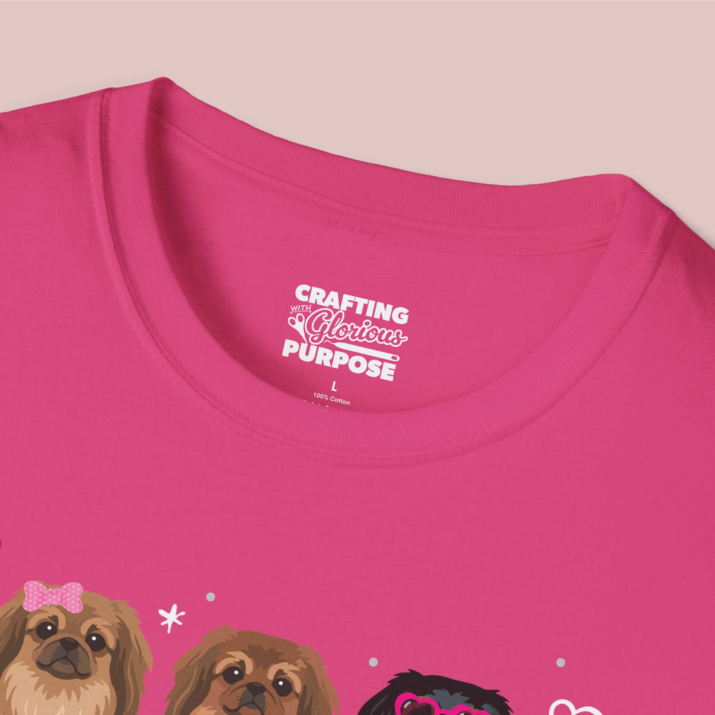 I Woof You Cute Pekingese Trio Dog Tee — Valentine's T-Shirt