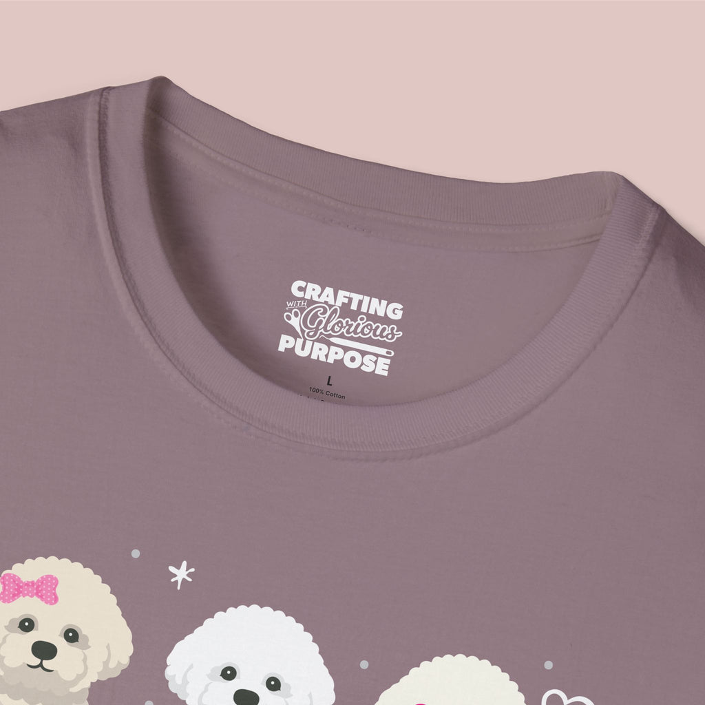 I Woof You Cute Bichon Frise Trio Dog Tee — Valentine's T-Shirt