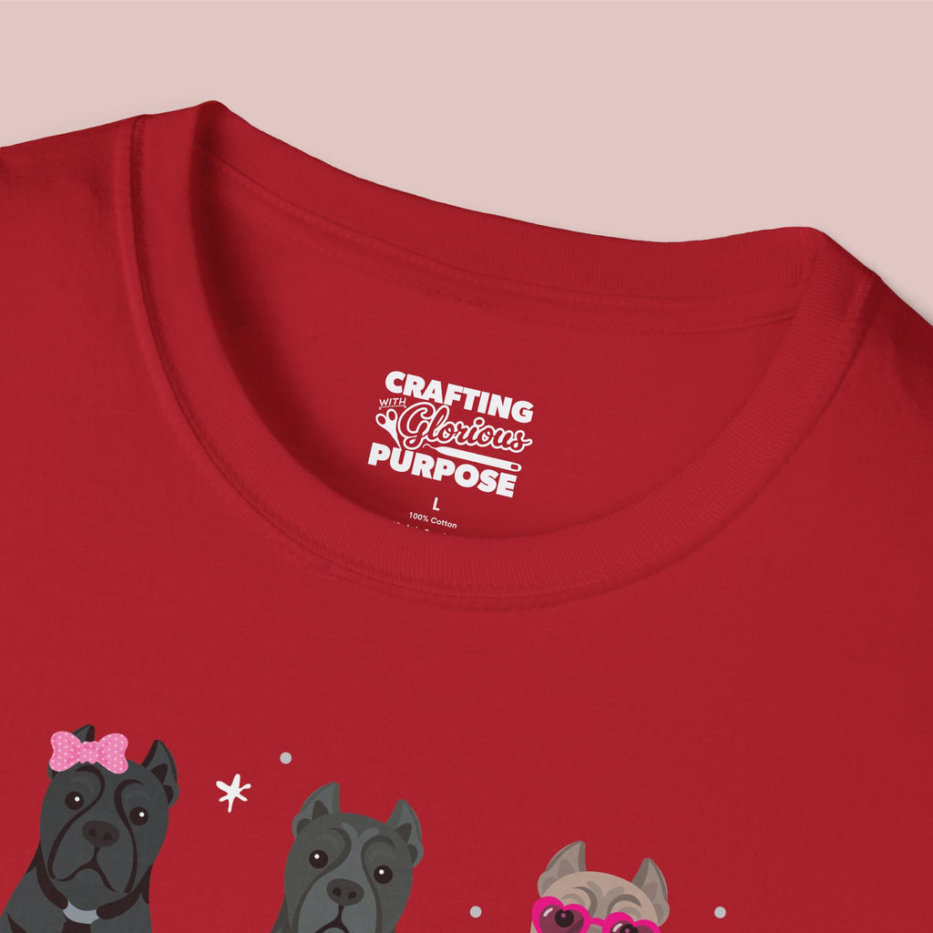 I Woof You Cute Cane Corso Trio Dog Tee — Valentine's T-Shirt