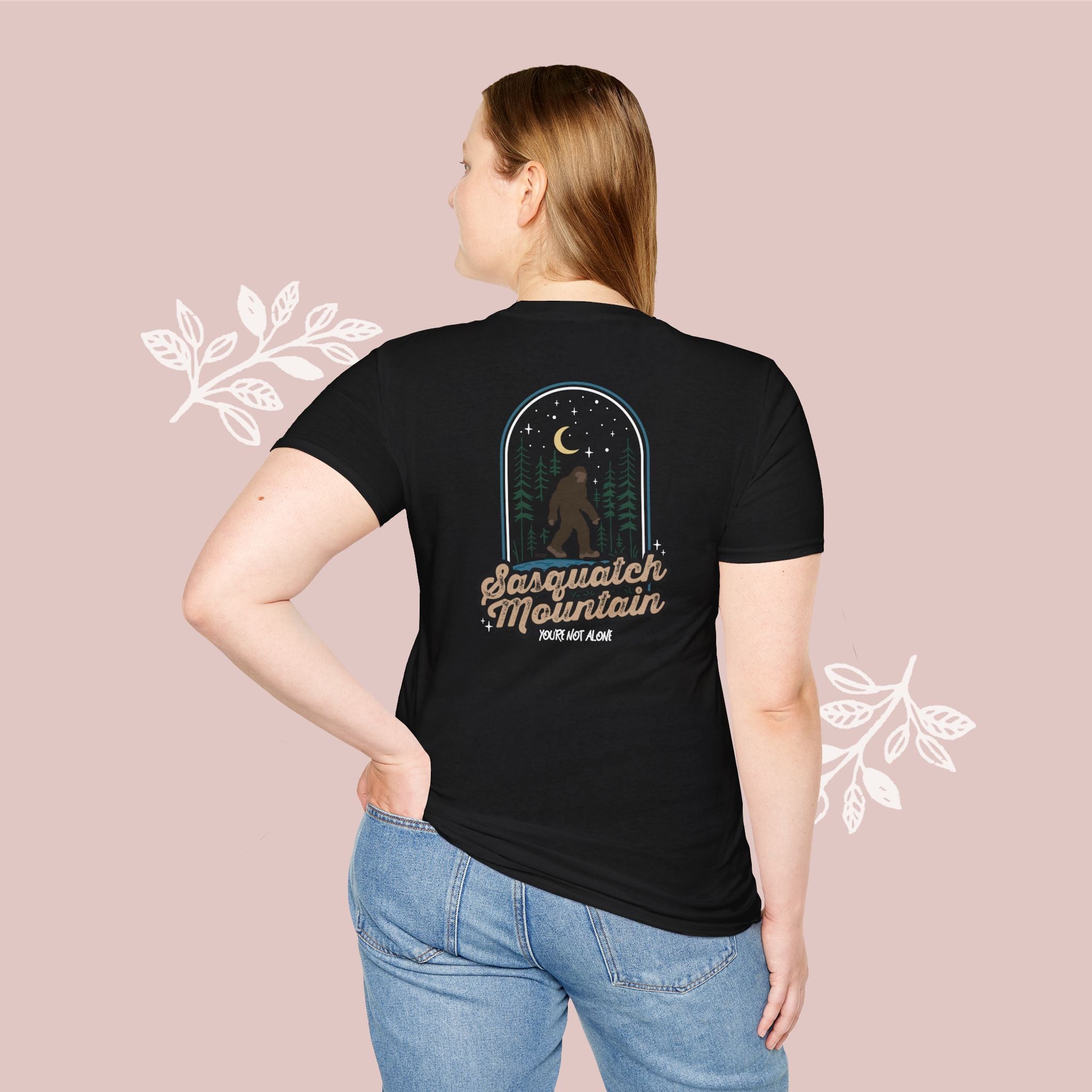Sasquatch Mountain — "Sasquatch Mountain: You're Not Alone" Retro Graphic T-Shirt