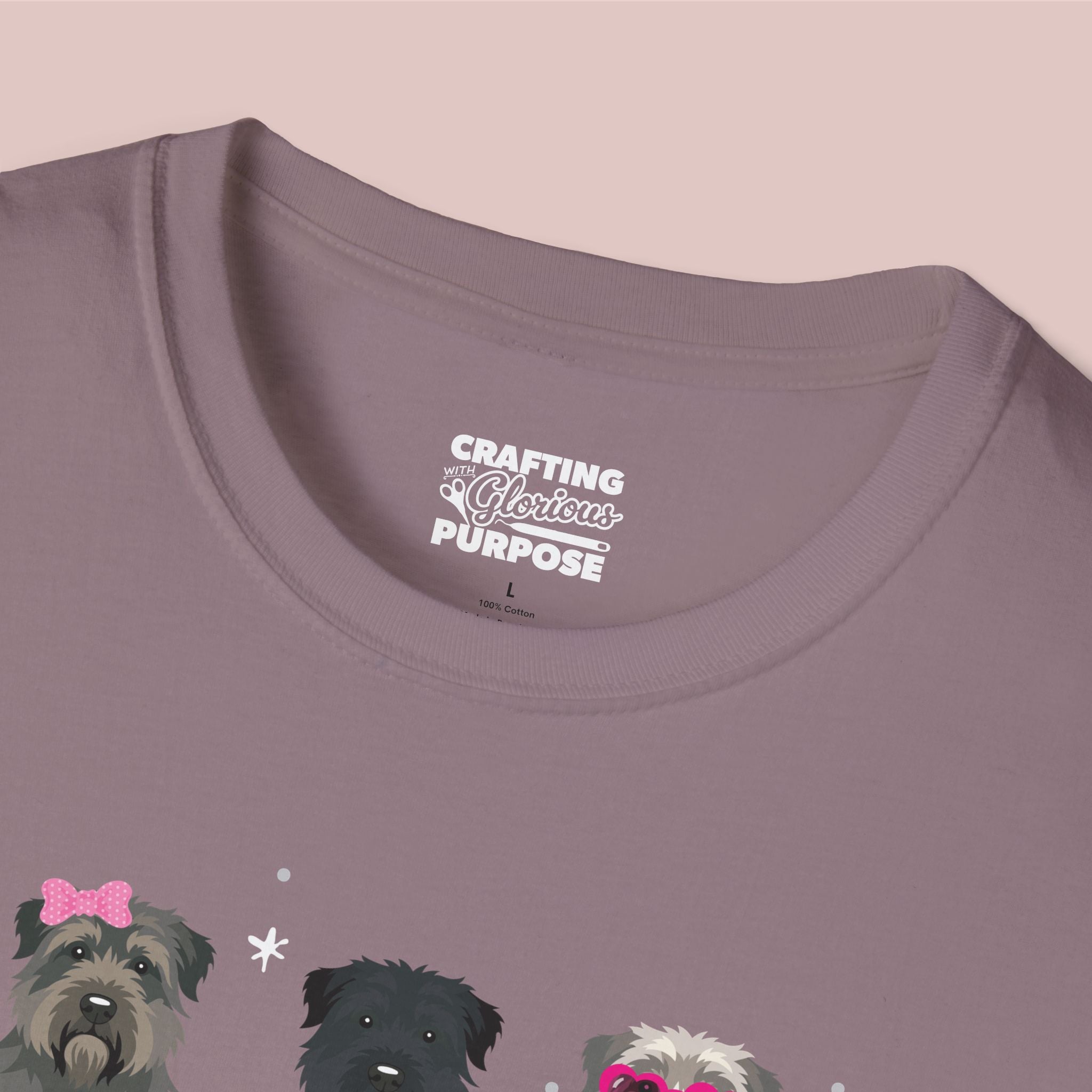 I Woof You Cute Bouvier Trio Dog Tee — Valentine's T-Shirt