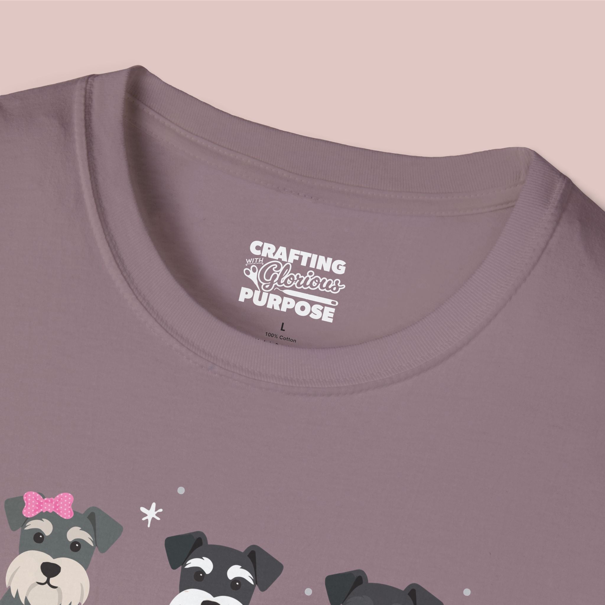 I Woof You Cute Schnauzer Trio Dog Tee — Valentine's T-Shirt