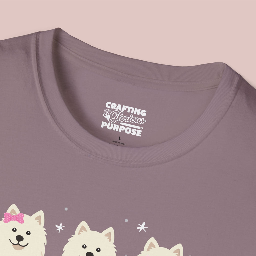 I Woof You Cute Samoyed Trio Dog Tee — Valentine's T-Shirt