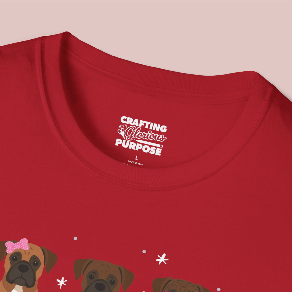 I Woof You Cute Boxer Trio Dog Tee — Valentine's T-Shirt