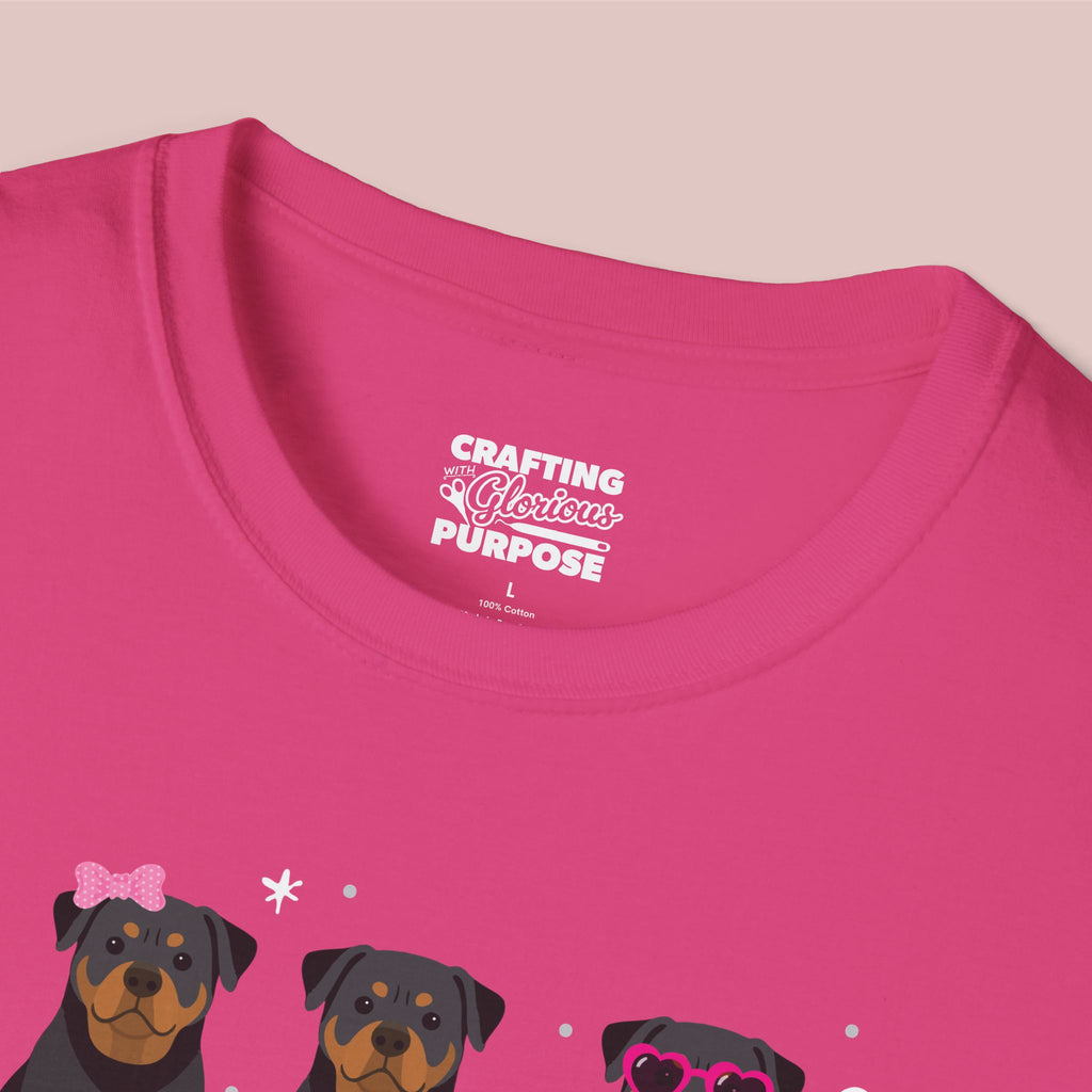 I Woof You Cute Rottweiler Trio Dog Tee — Valentine's T-Shirt