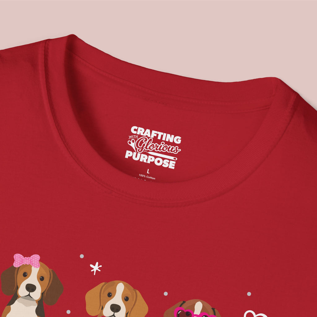 I Woof You Cute Beagle Trio Dog Tee — Valentine's T-Shirt