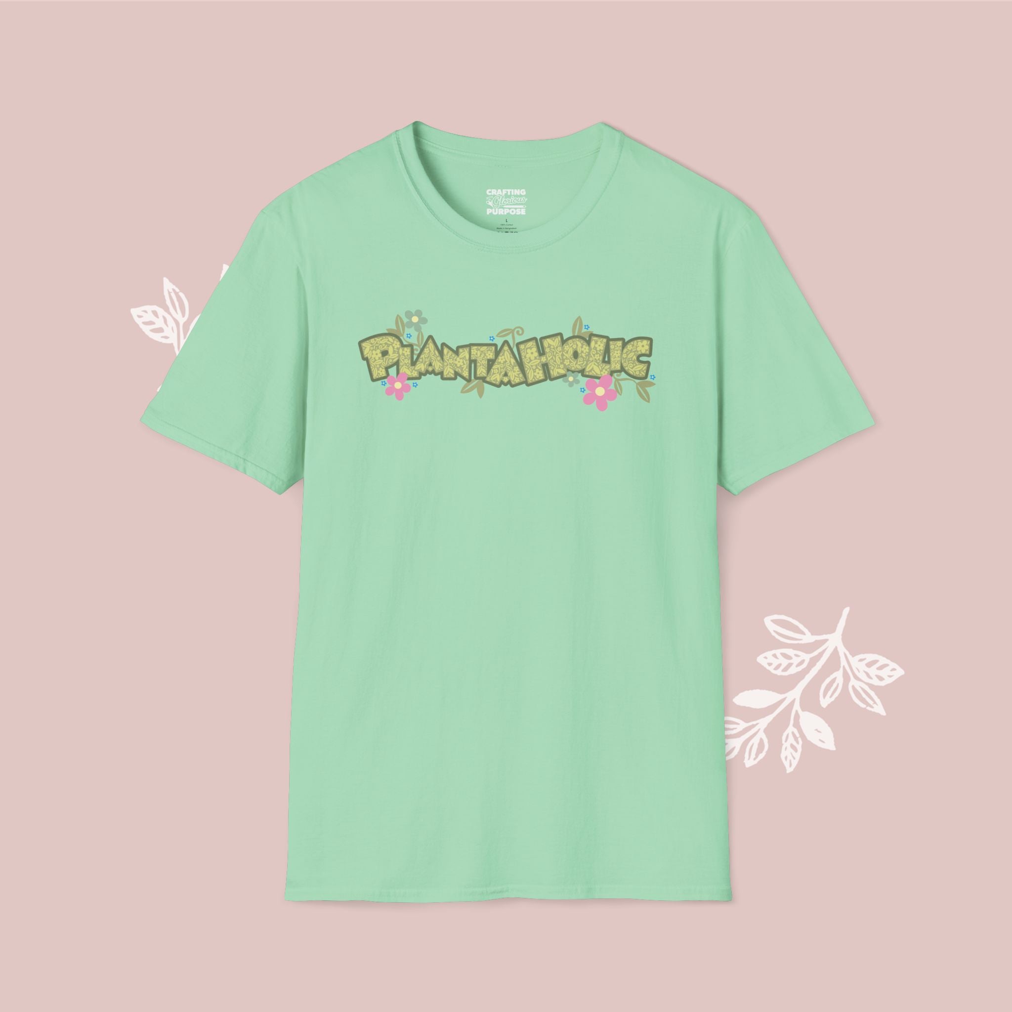 Plantaholic Floral T-Shirt — Botanical Plant Lover Tee