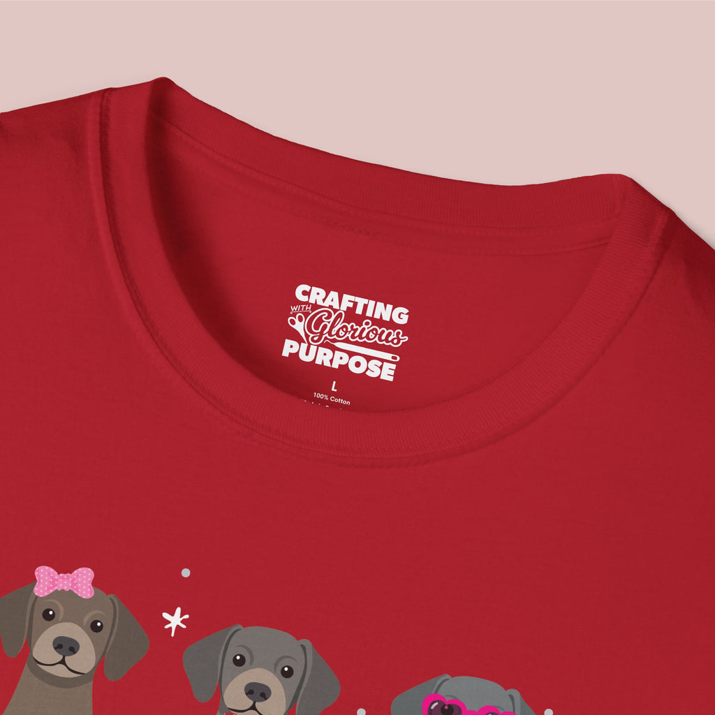 I Woof You Cute Weimaraner Trio Dog Tee — Valentine's T-Shirt