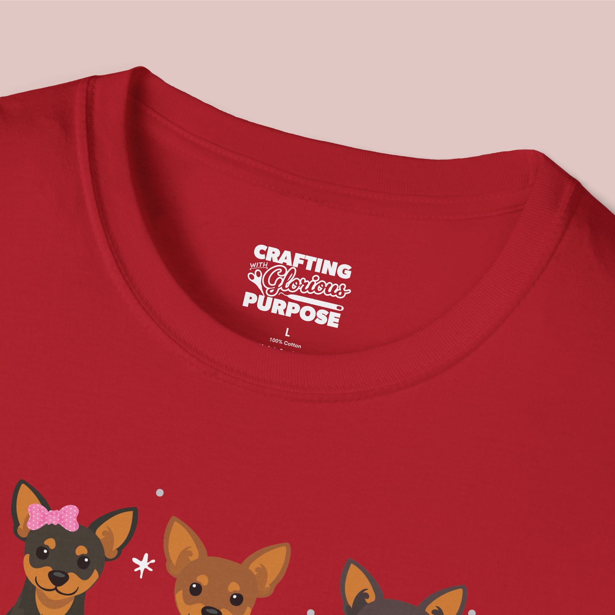 I Woof You Cute Miniature Pinscher Trio Dog Tee — Valentine's T-Shirt