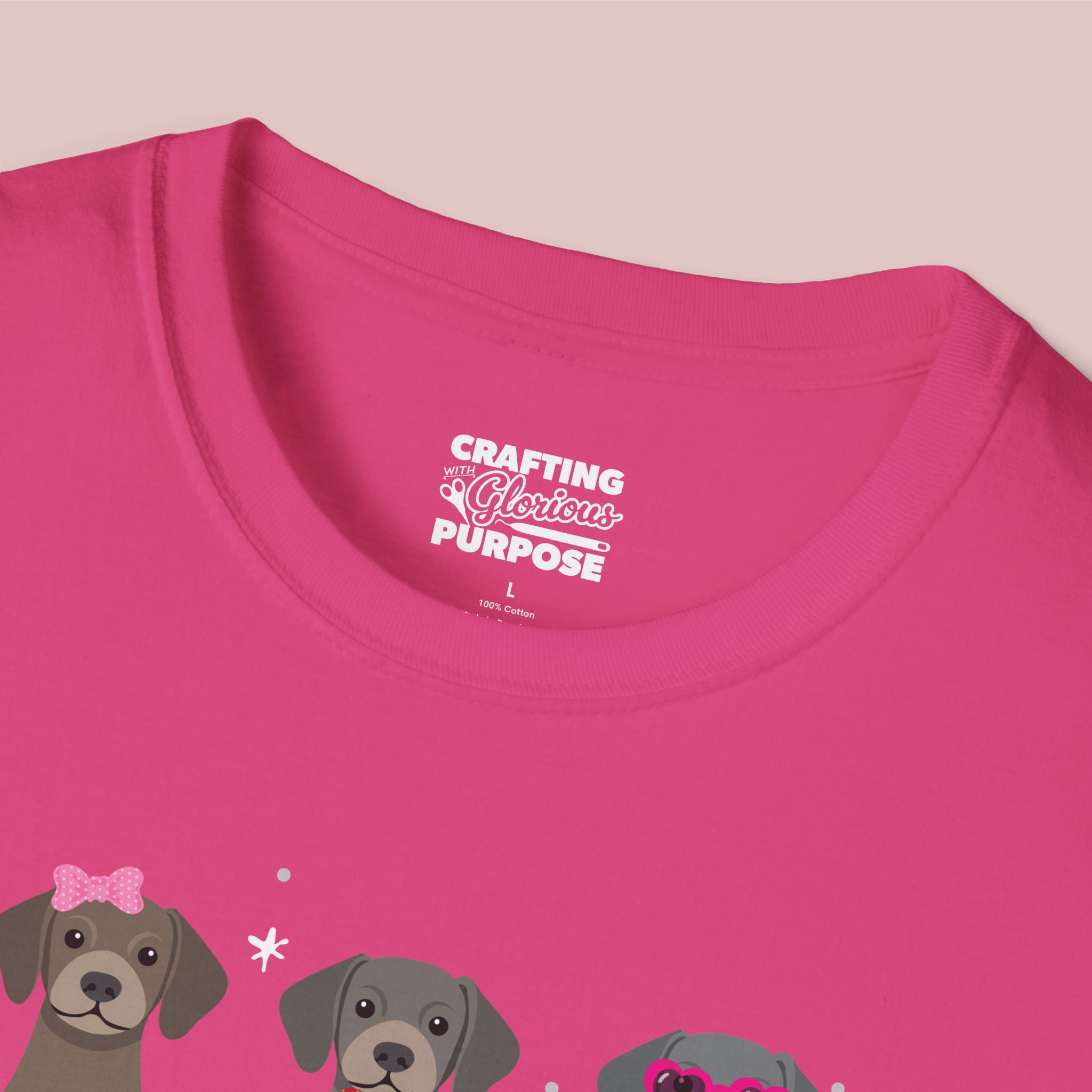 I Woof You Cute Weimaraner Trio Dog Tee — Valentine's T-Shirt