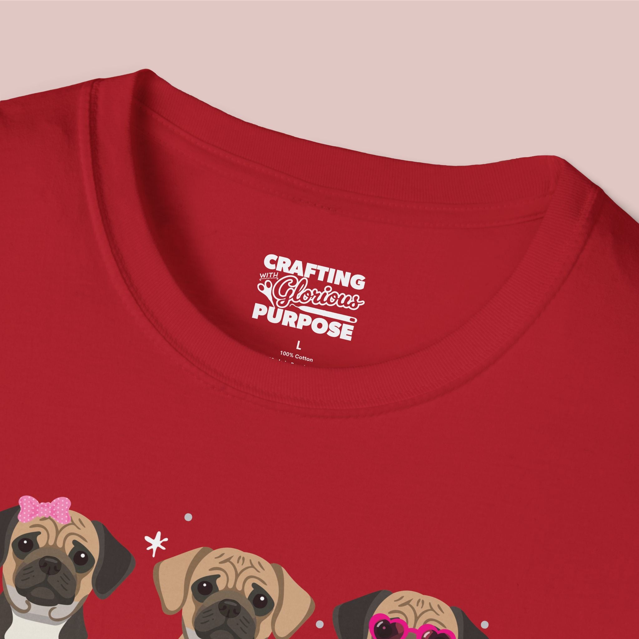 I Woof You Cute Puggle Trio Dog Tee — Valentine's T-Shirt