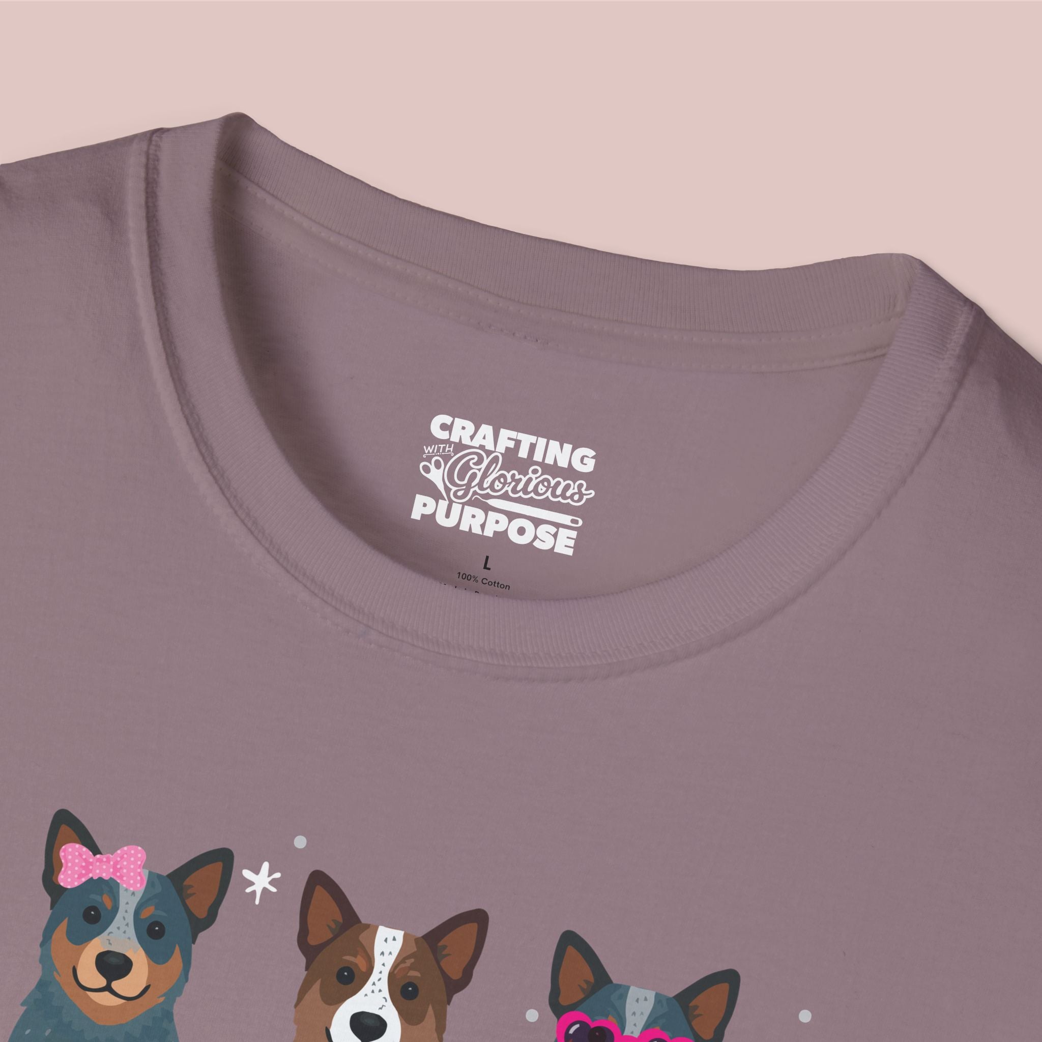 I Woof You Cute Australian Cattledog Trio Dog Tee — Valentine's T-Shirt