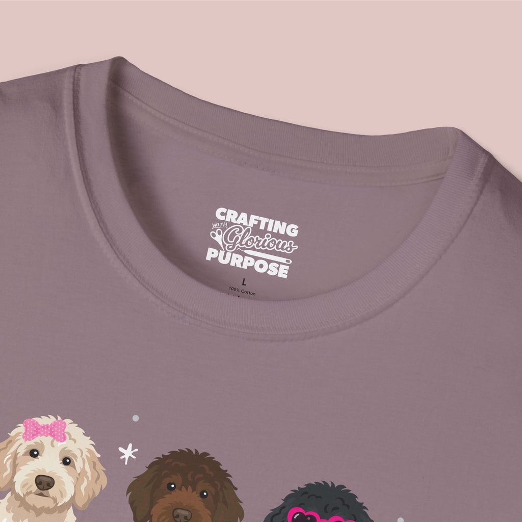 I Woof You Cute Labradoodle Trio Dog Tee — Valentine's T-Shirt