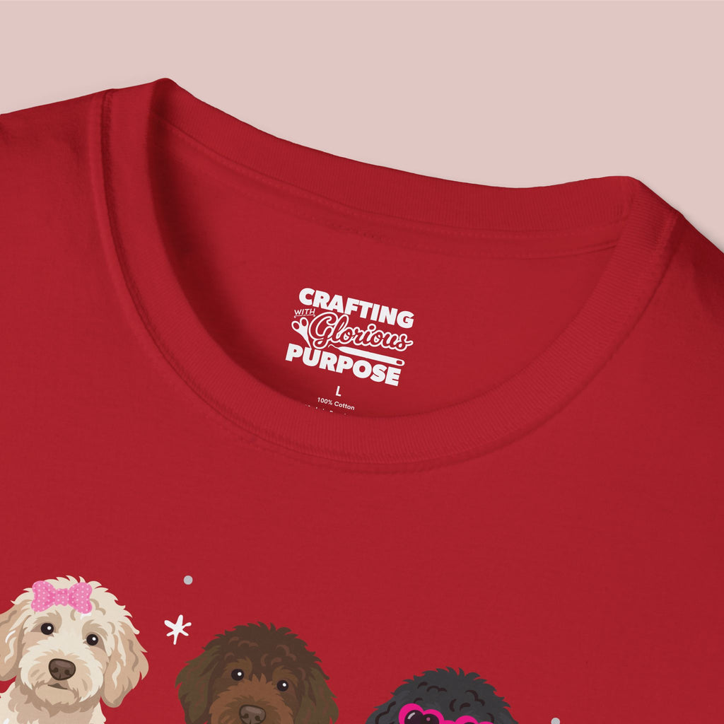 I Woof You Cute Labradoodle Trio Dog Tee — Valentine's T-Shirt