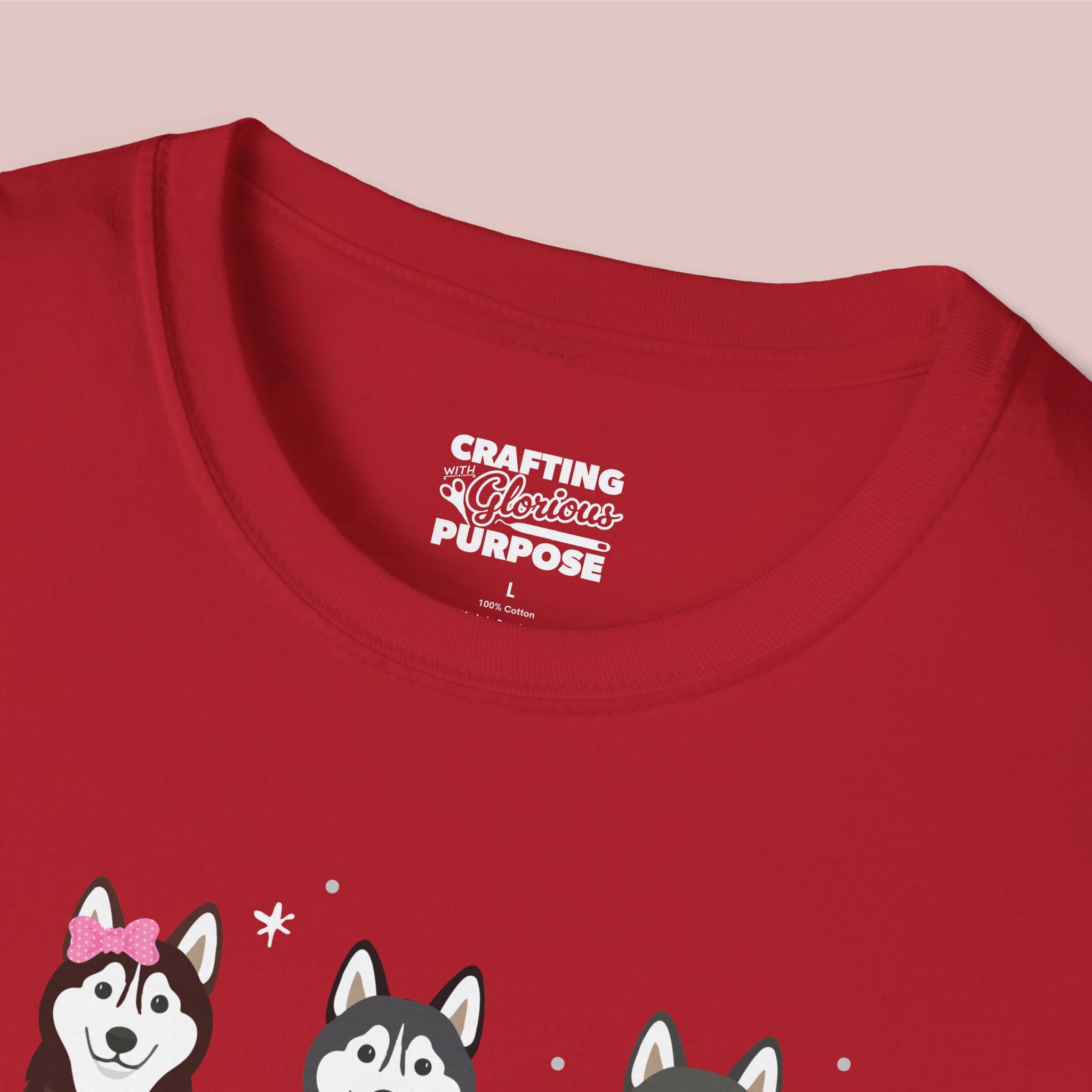 I Woof You Cute Husky Trio Dog Tee — Valentine's T-Shirt