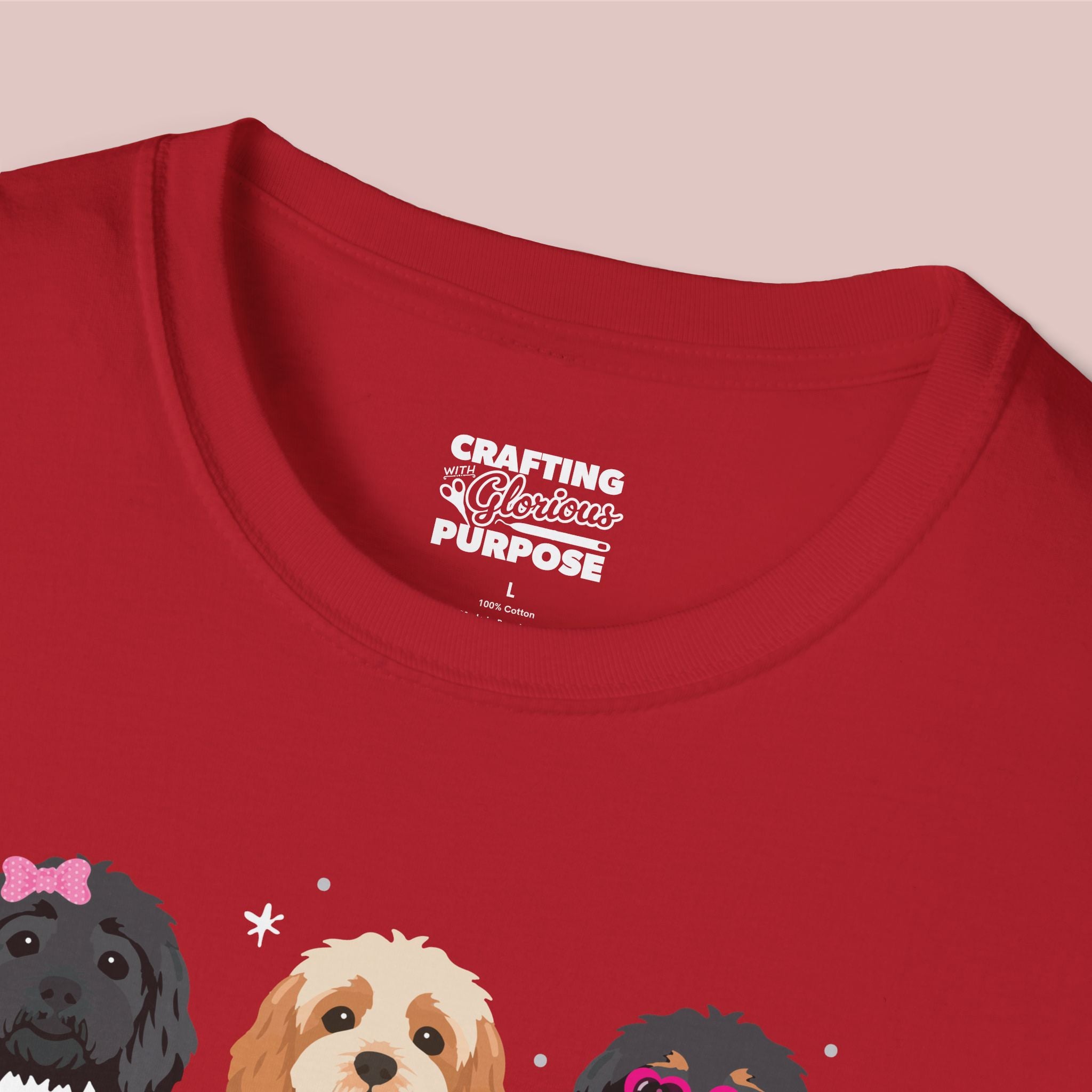I Woof You Cute Cavapoo Trio Dog Tee — Valentine's T-Shirt