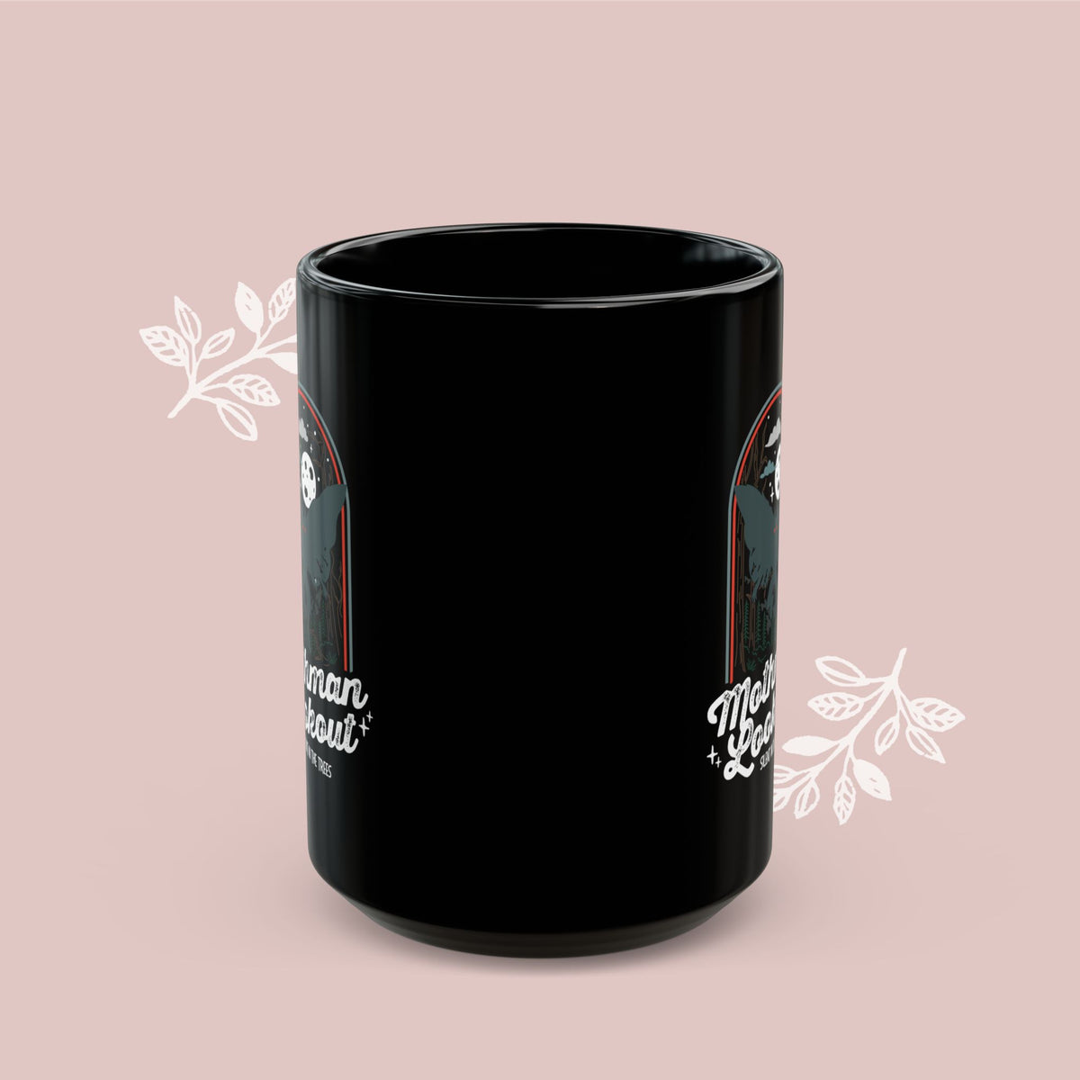 Mothman Coffee Mug — "Mothman Lookout" Retro Design