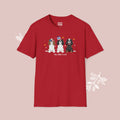 Cavalier King Charles Patriotic Dog Trio T-Shirt — 'Red, White & Woof' Cute America Graphic Tee