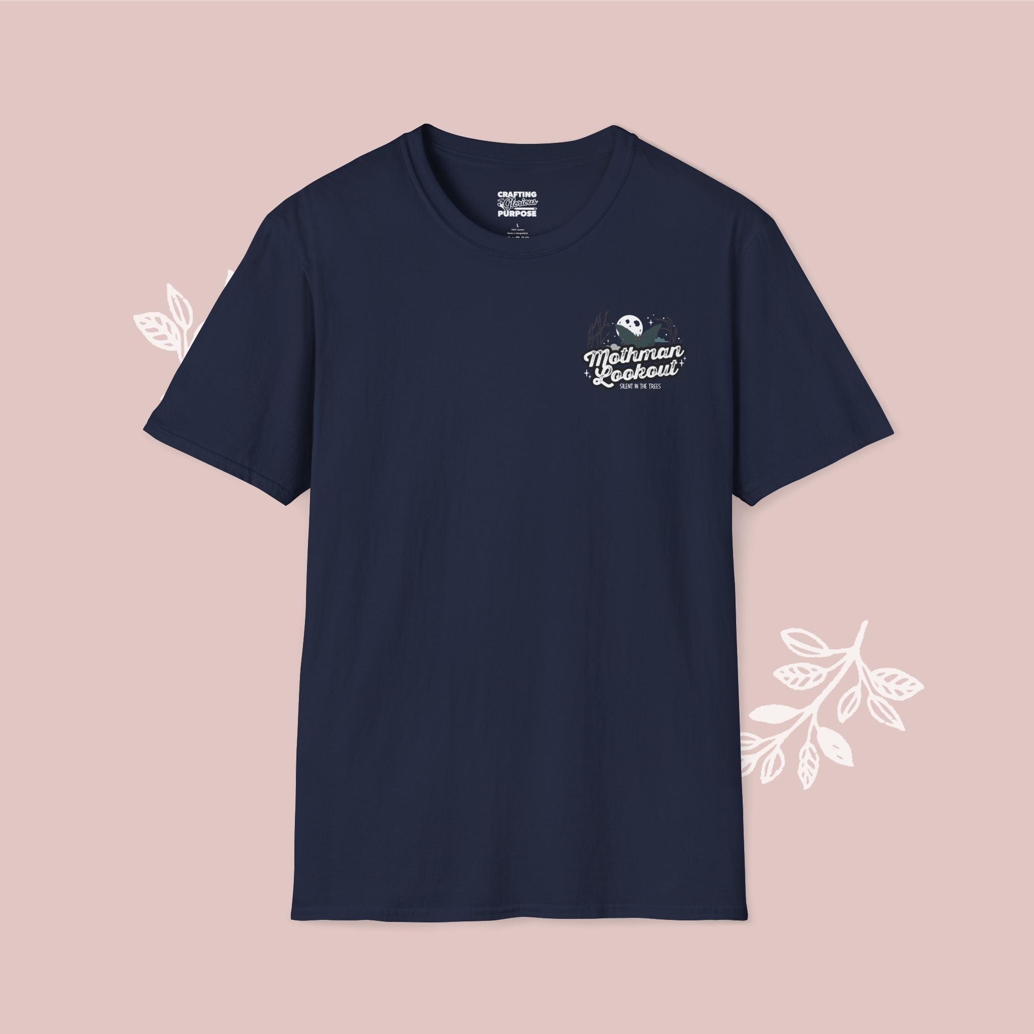 Mothman Lookout — "Mothman Lookout: Silent In The Trees" Retro Graphic T-Shirt