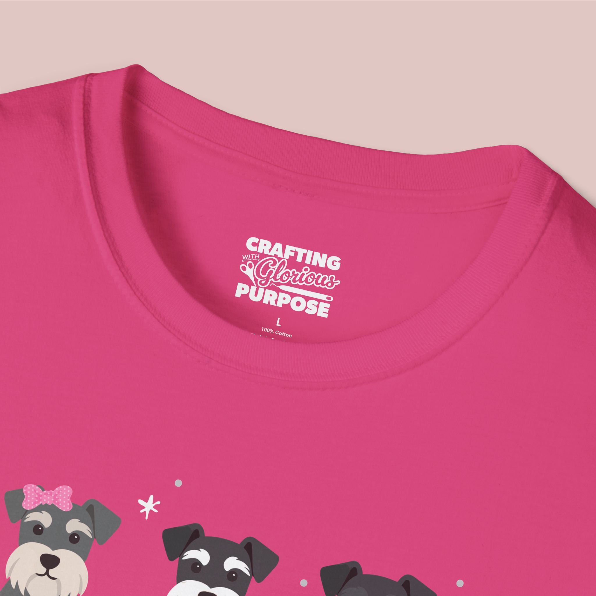 I Woof You Cute Schnauzer Trio Dog Tee — Valentine's T-Shirt