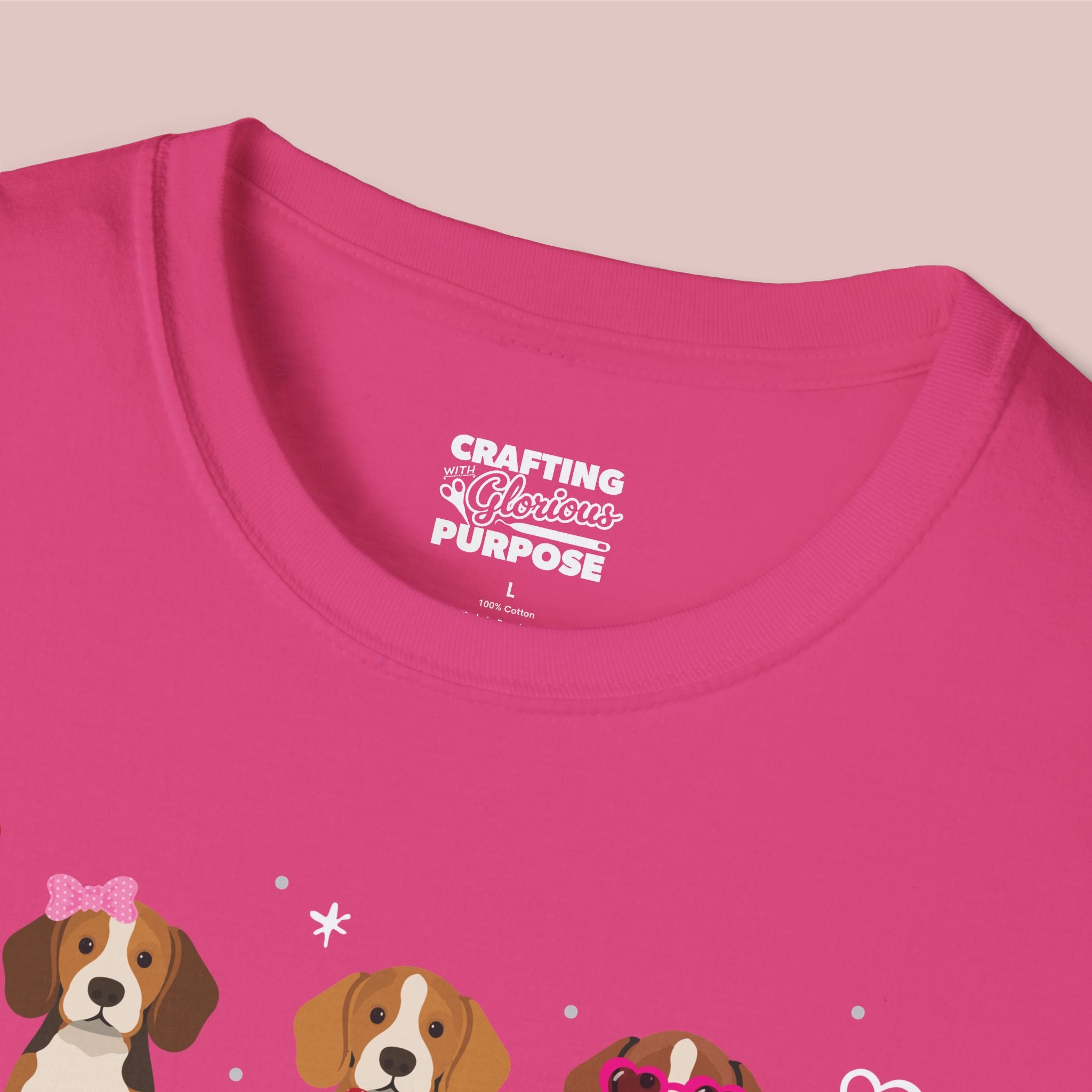 I Woof You Cute Beagle Trio Dog Tee — Valentine's T-Shirt