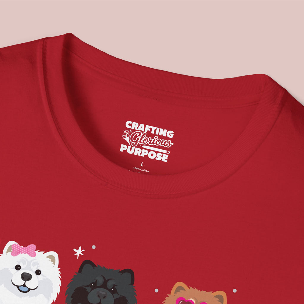 I Woof You Cute Chow Chow Trio Dog Tee — Valentine's T-Shirt