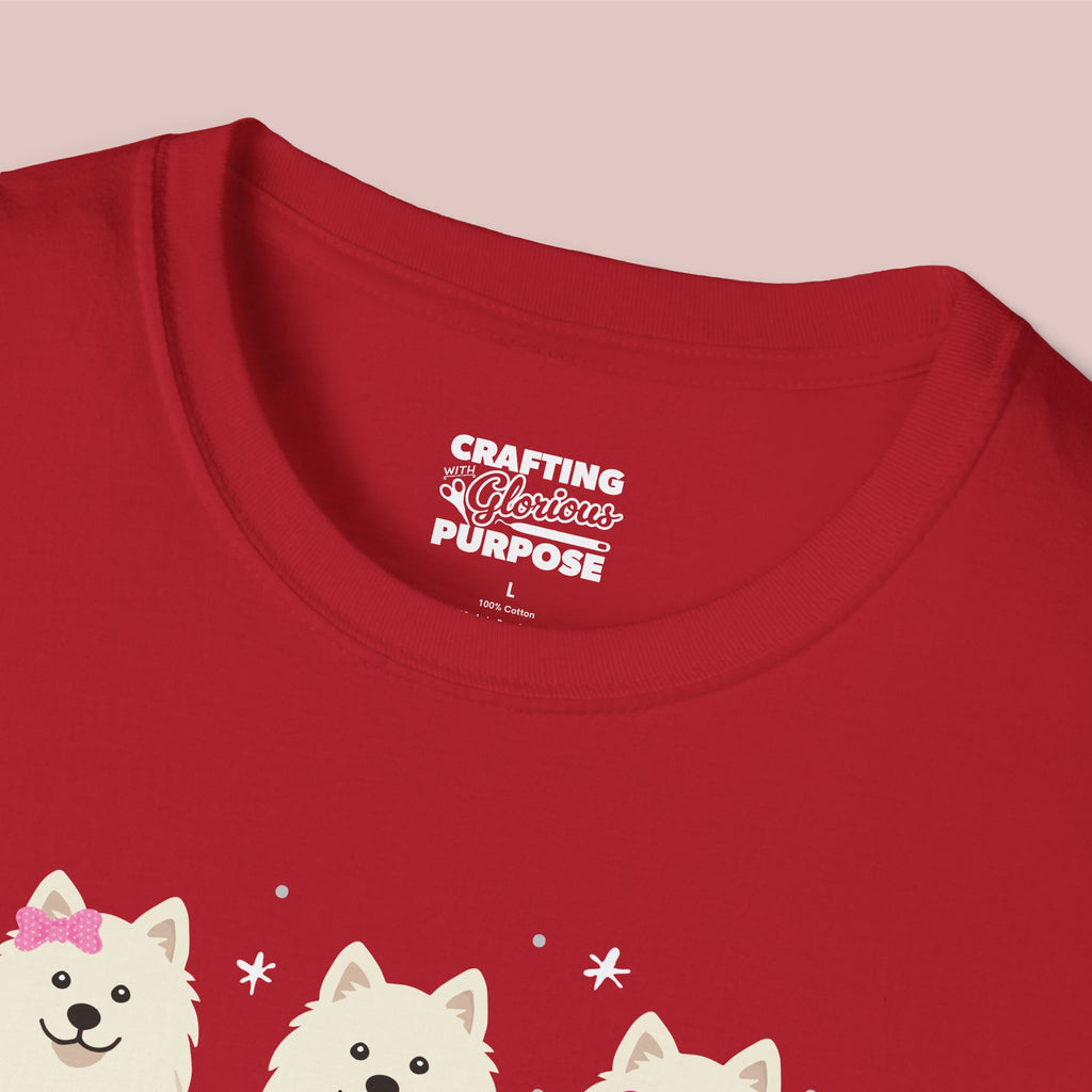 I Woof You Cute Samoyed Trio Dog Tee — Valentine's T-Shirt