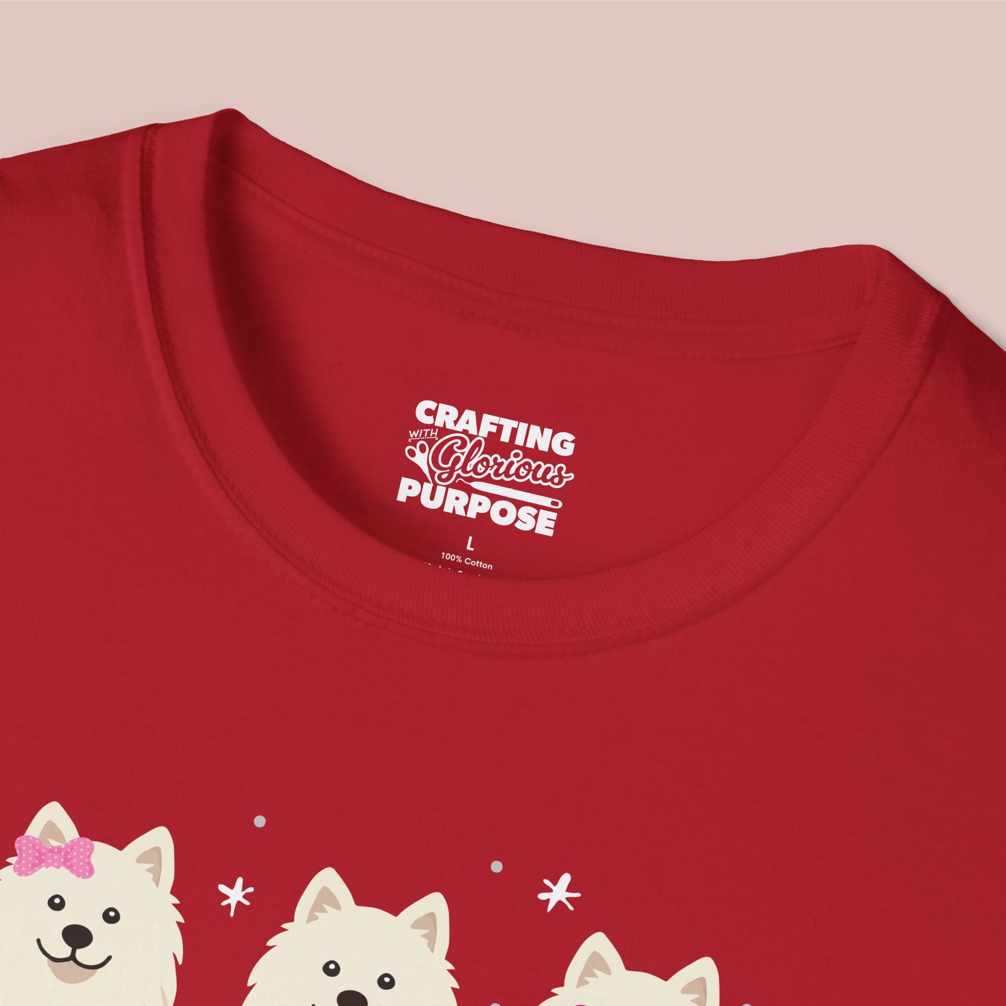 I Woof You Cute Samoyed Trio Dog Tee — Valentine's T-Shirt