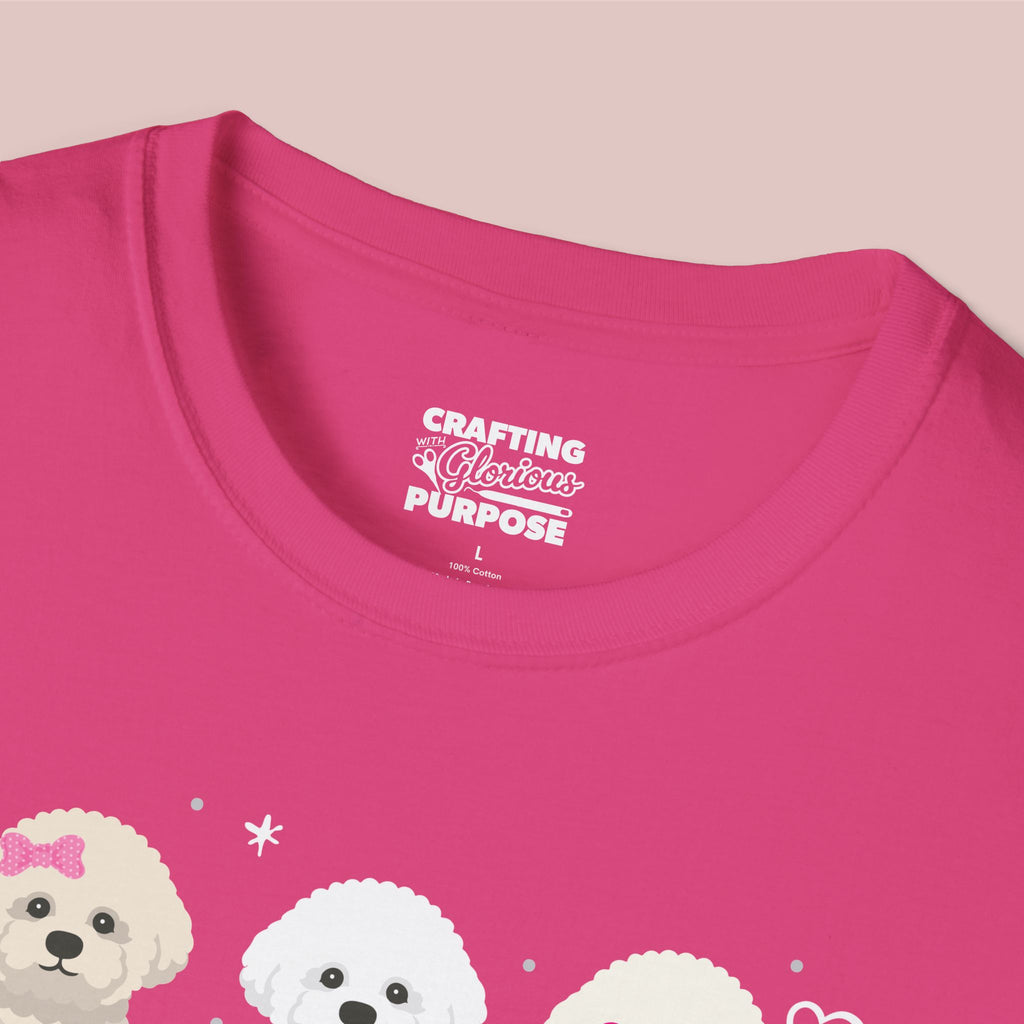 I Woof You Cute Bichon Frise Trio Dog Tee — Valentine's T-Shirt