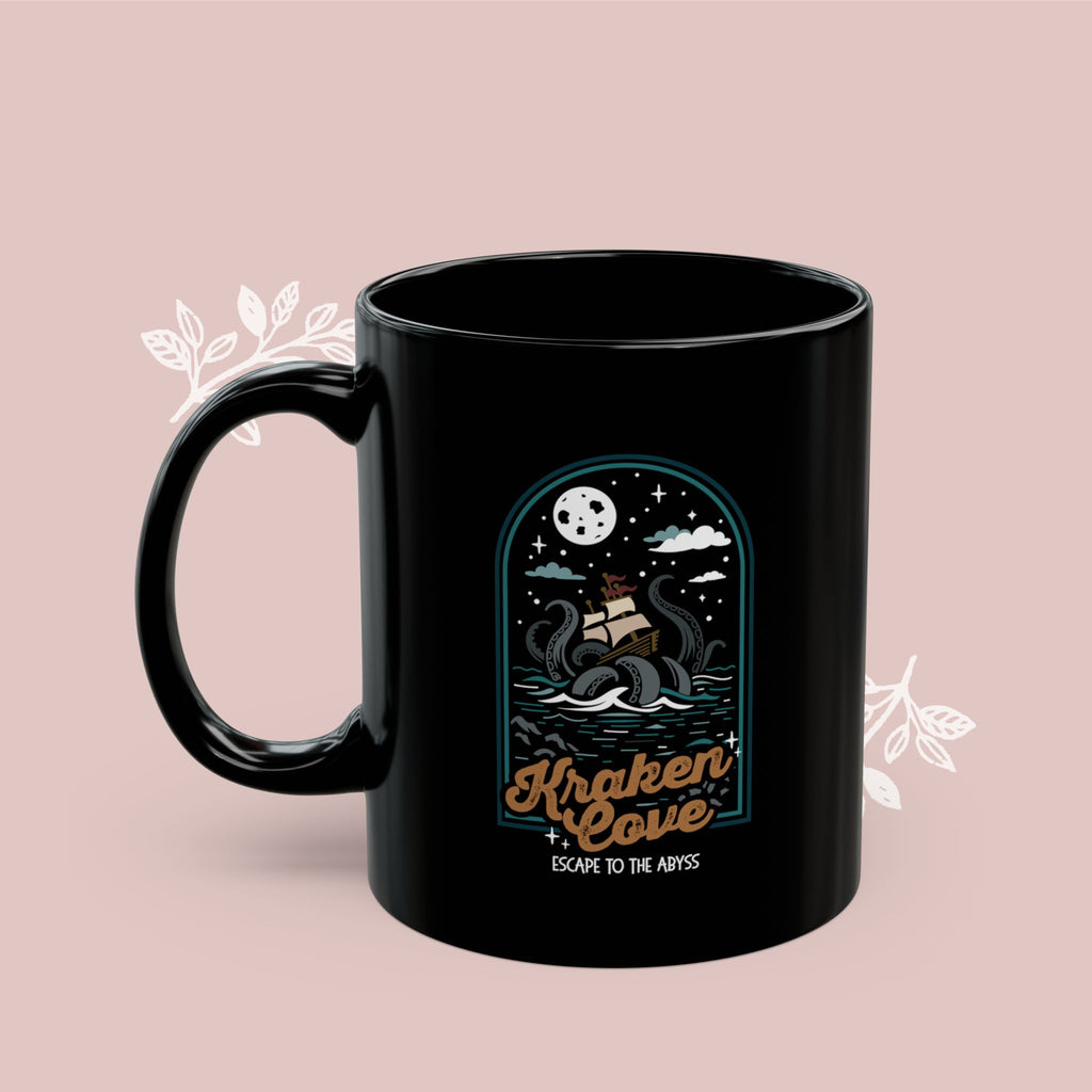 Kraken Coffee Mug — "Kraken Cove" Retro Design