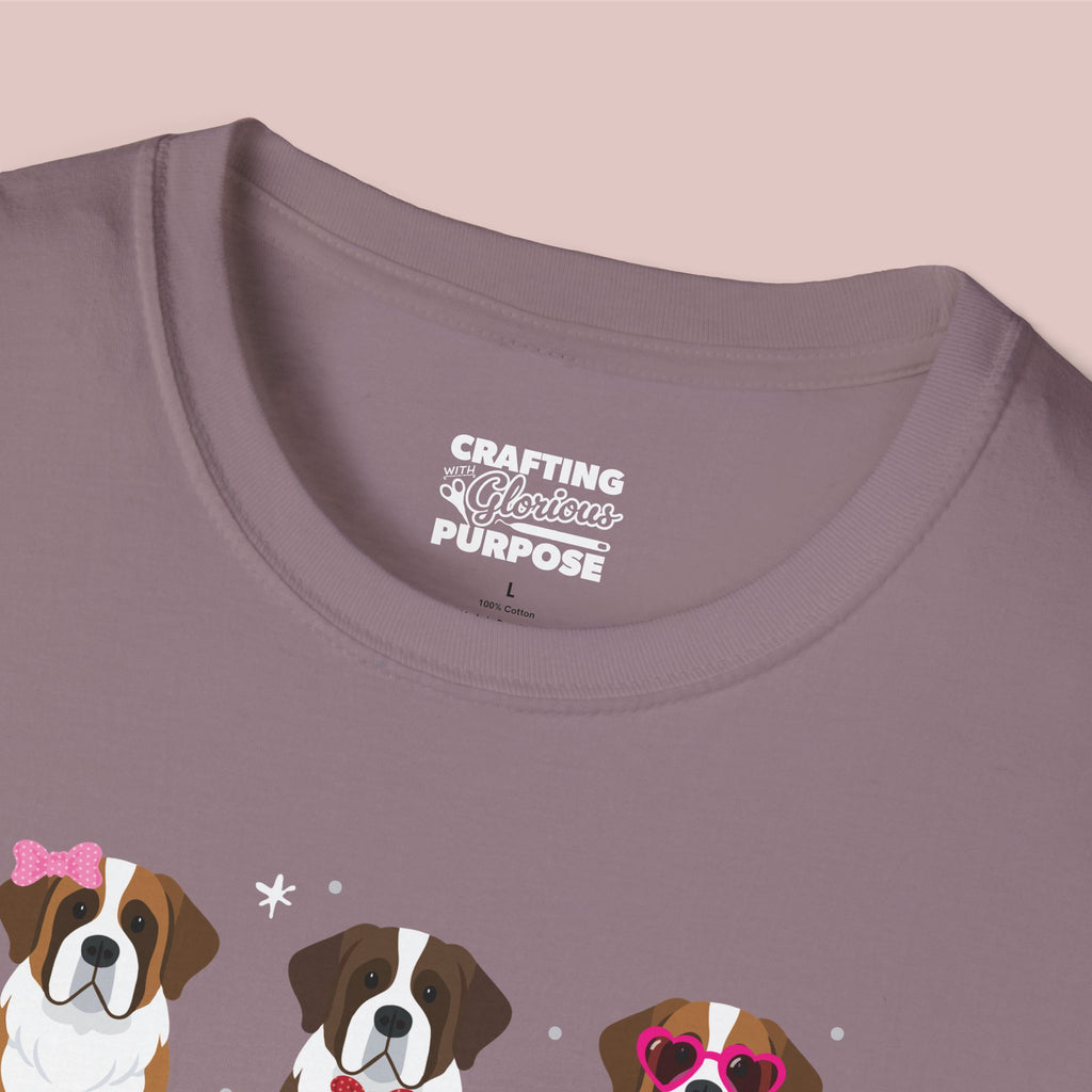 I Woof You Cute St. Bernard Trio Dog Tee — Valentine's T-Shirt