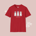 Great Pyrenees Patriotic Dog Trio T-Shirt — 'Red, White & Woof' Cute America Graphic Tee
