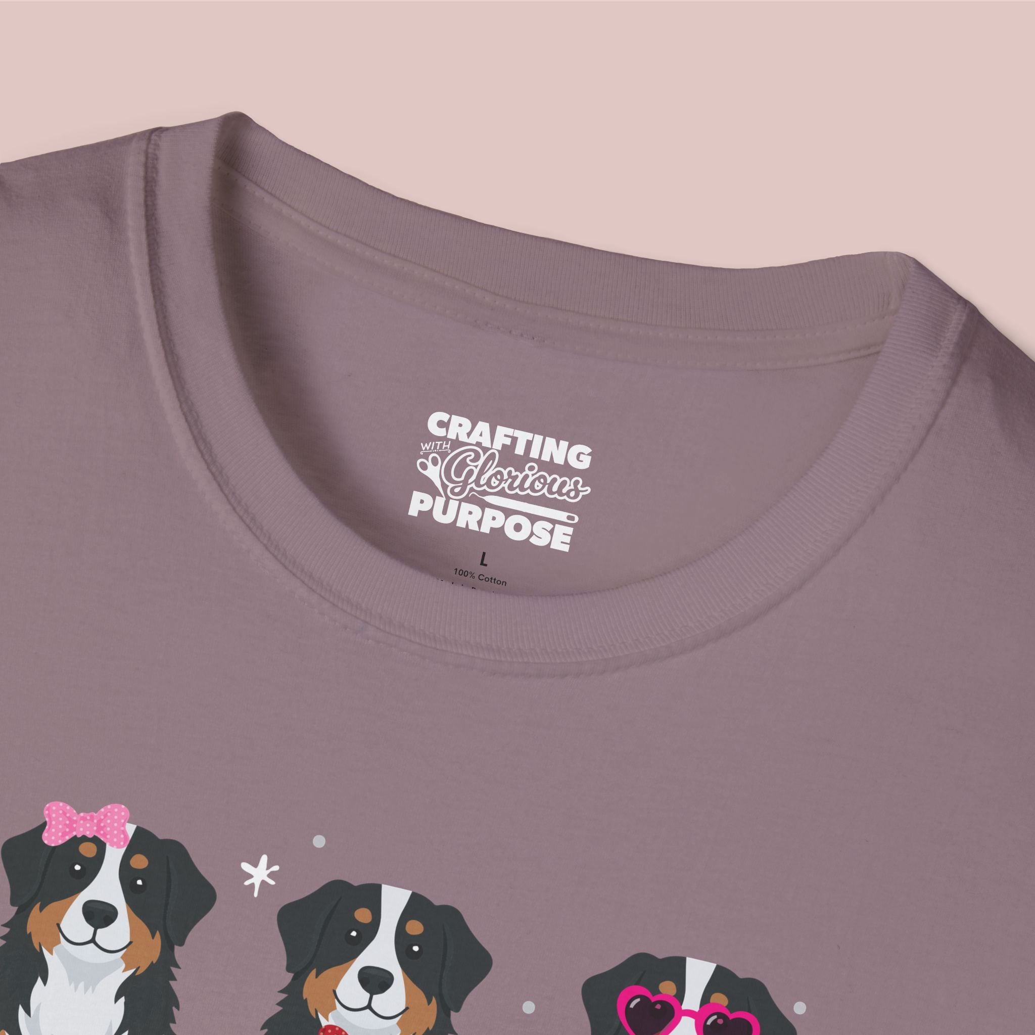 I Woof You Cute Bernese Trio Dog Tee — Valentine's T-Shirt