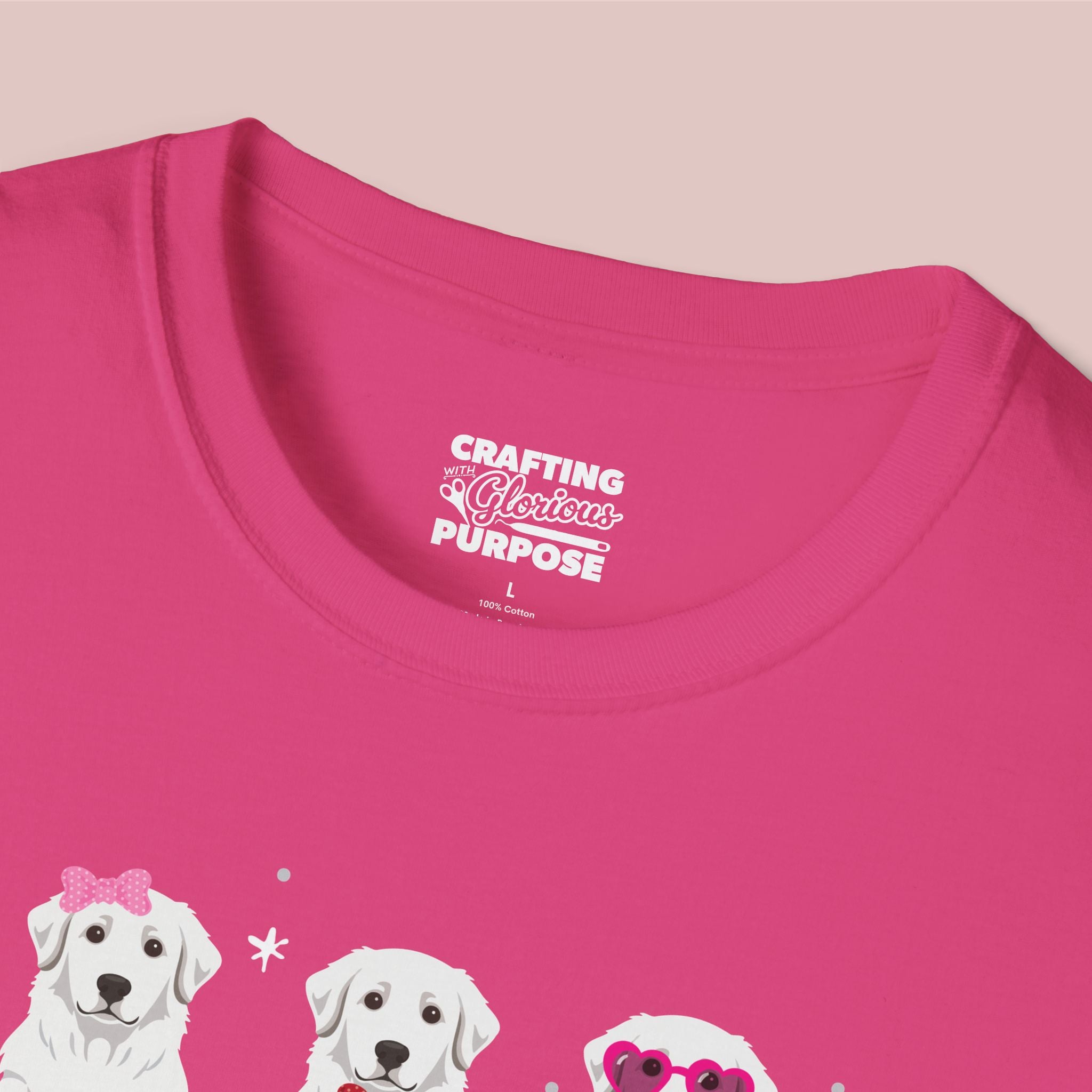 I Woof You Cute Great Pyrenees Trio Dog Tee — Valentine's T-Shirt