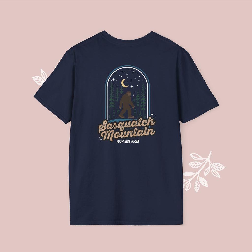 Sasquatch Mountain — "Sasquatch Mountain: You're Not Alone" Retro Graphic T-Shirt