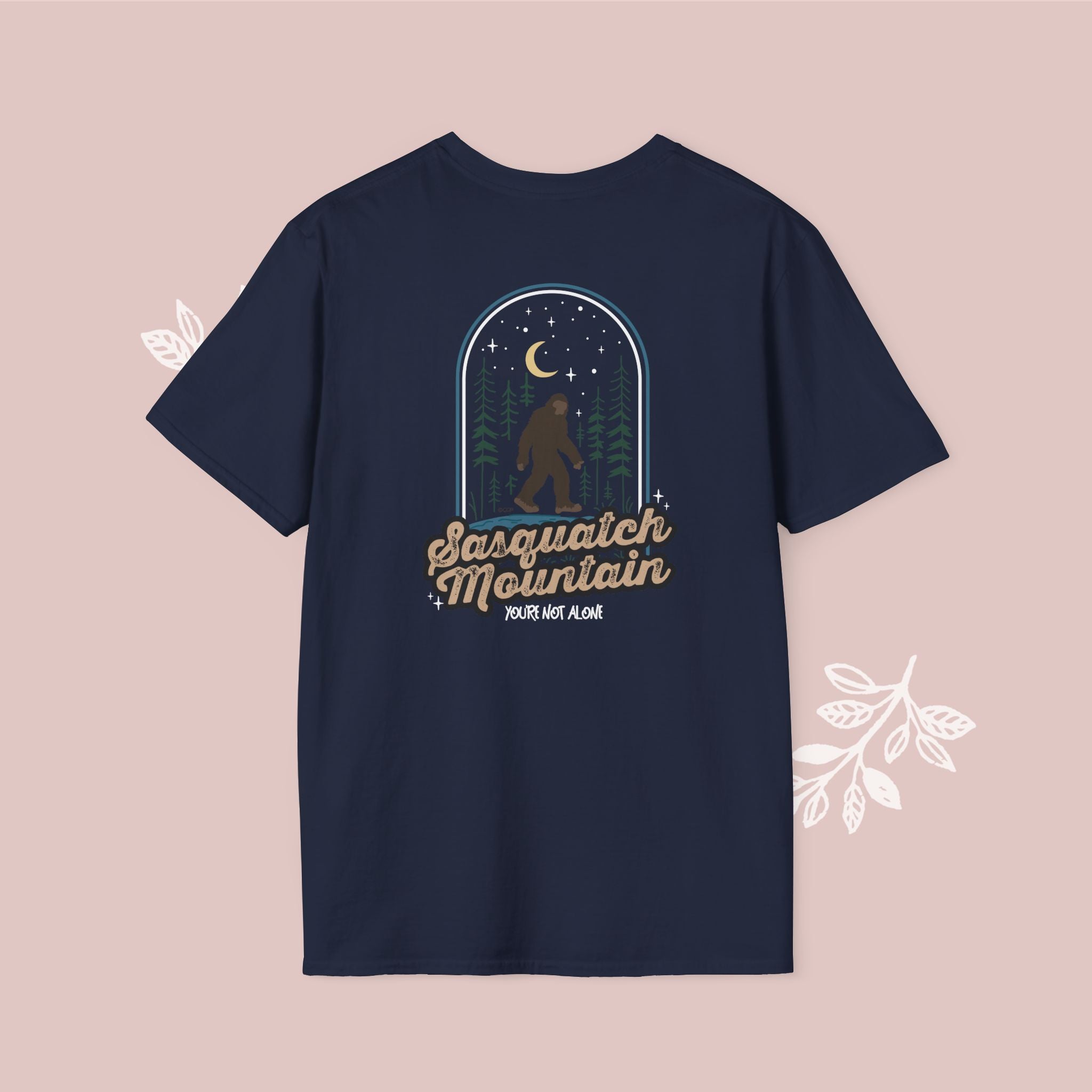 Sasquatch Mountain — "Sasquatch Mountain: You're Not Alone" Retro Graphic T-Shirt