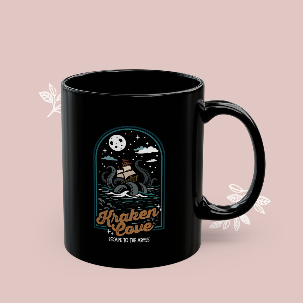 Kraken Coffee Mug — "Kraken Cove" Retro Design