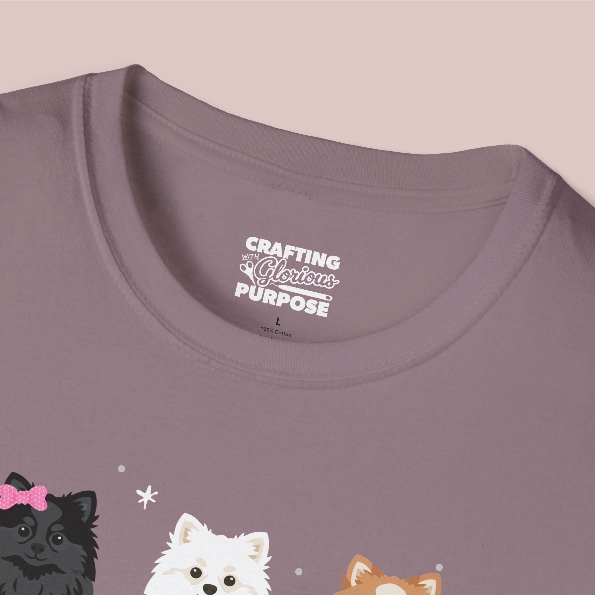 I Woof You Cute Pomeranian Trio Dog Tee — Valentine's T-Shirt
