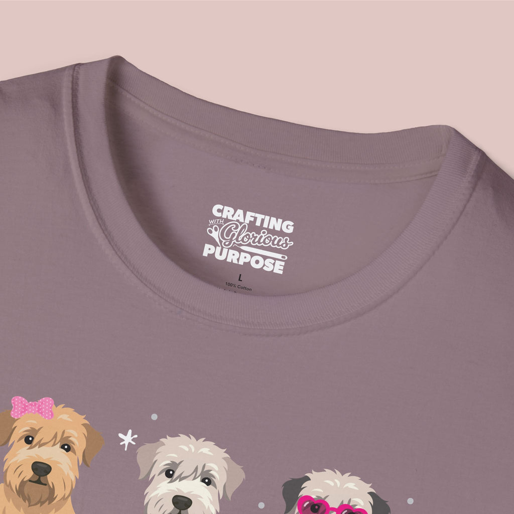 I Woof You Cute Wheaten Terrier Trio Dog Tee — Valentine's T-Shirt