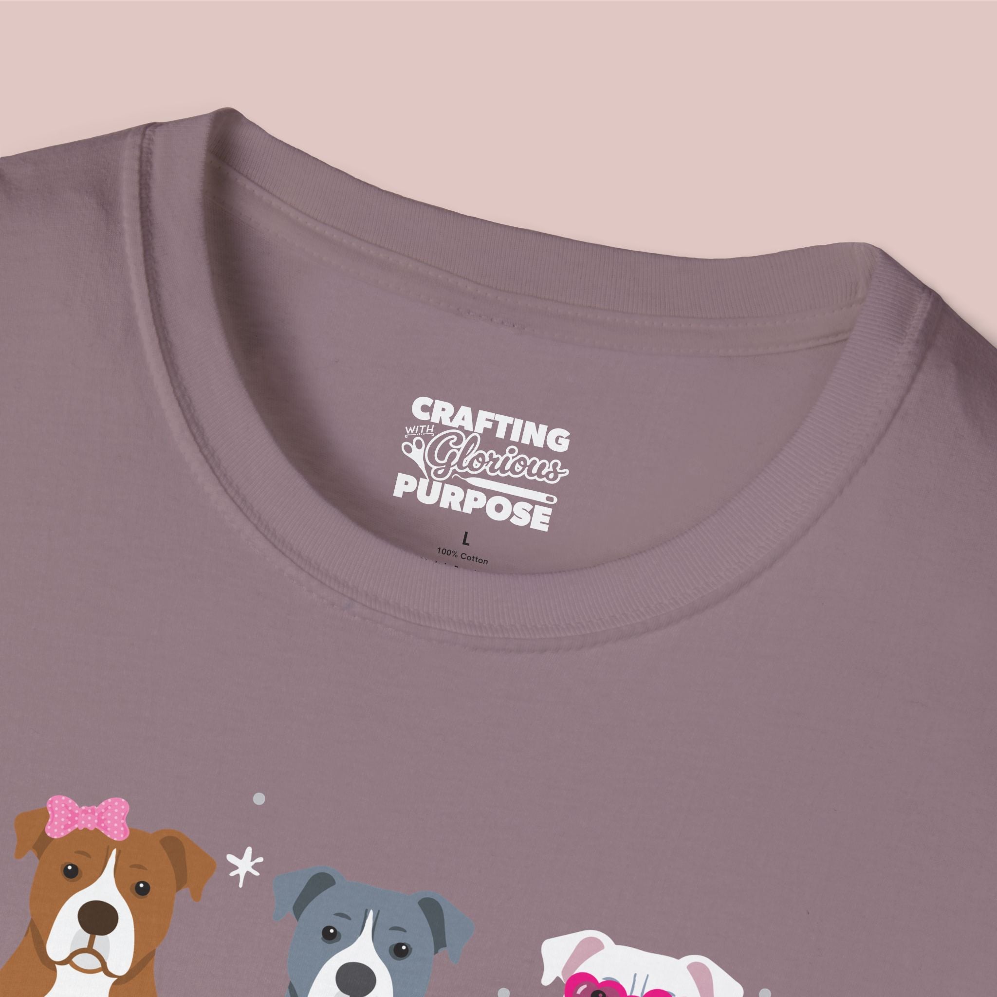I Woof You Cute Pitbull Trio Dog Tee — Valentine's T-Shirt