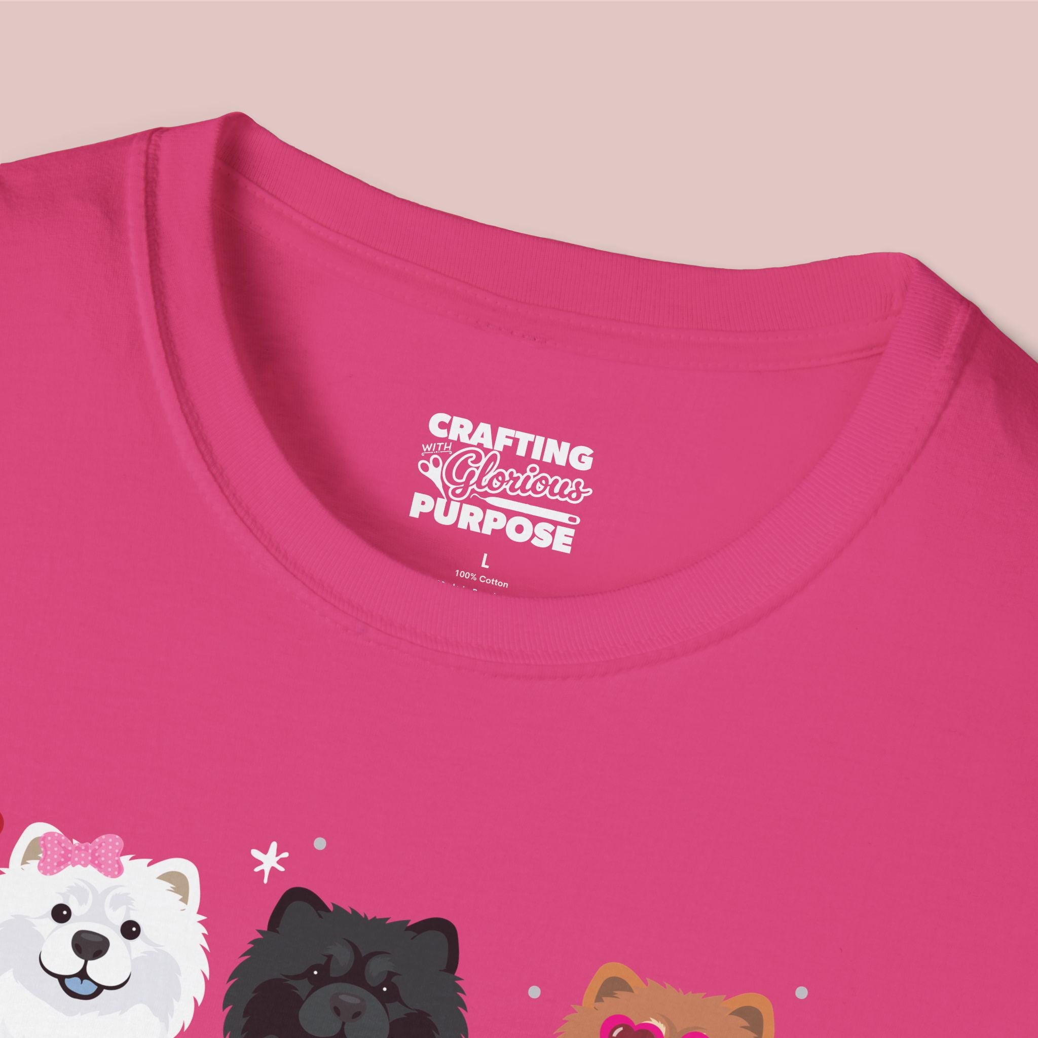 I Woof You Cute Chow Chow Trio Dog Tee — Valentine's T-Shirt