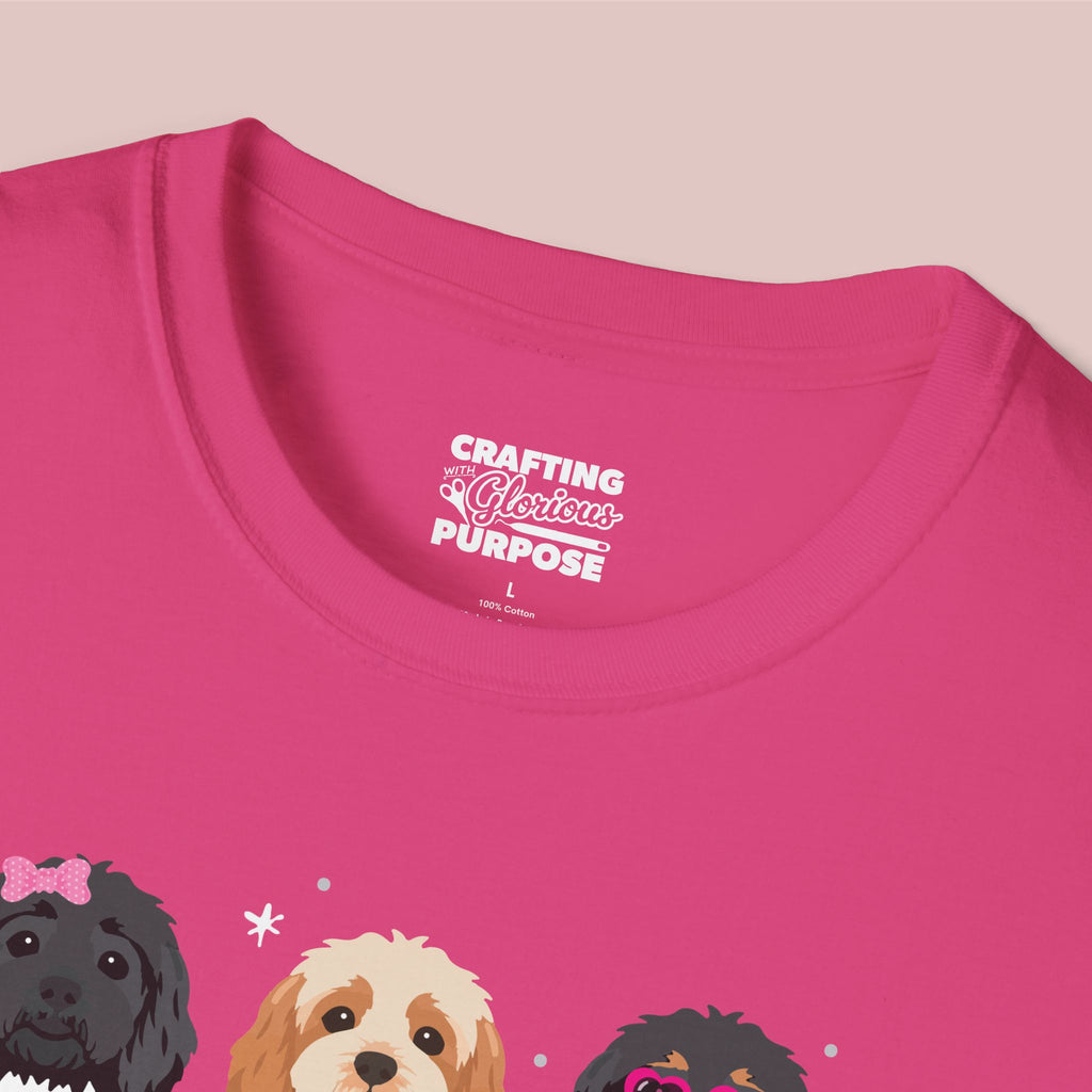 I Woof You Cute Cavapoo Trio Dog Tee — Valentine's T-Shirt