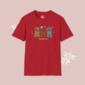 Shar Pei Patriotic Dog Trio T-Shirt — 'Red, White & Woof' Cute America Graphic Tee